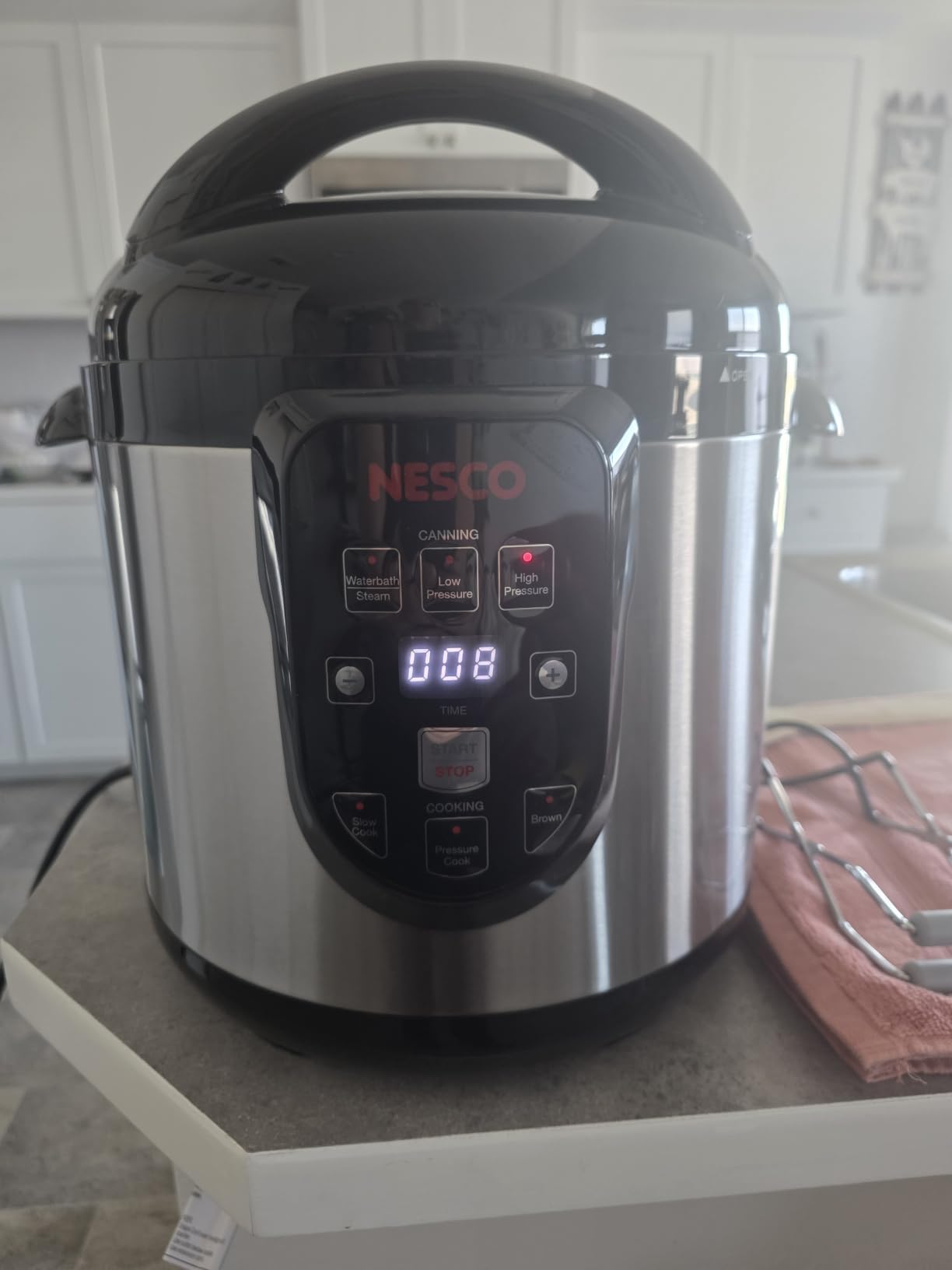 NESCO NPC‑9 Smart Electric Pressure Canner and Cooker for Home Food Preservation, 9.5‑Quart Stainless Steel with Digital Controls customer photo 1
