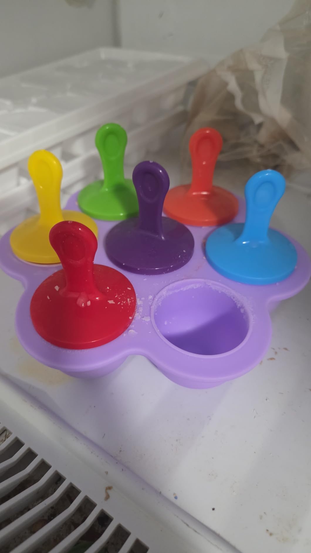 Silicone Popsicle Molds, Ice Pop Molds, Storage Container for Homemade Food, Kids Ice Cream DIY Pop Molds - BPA Free (Blue) customer photo 1