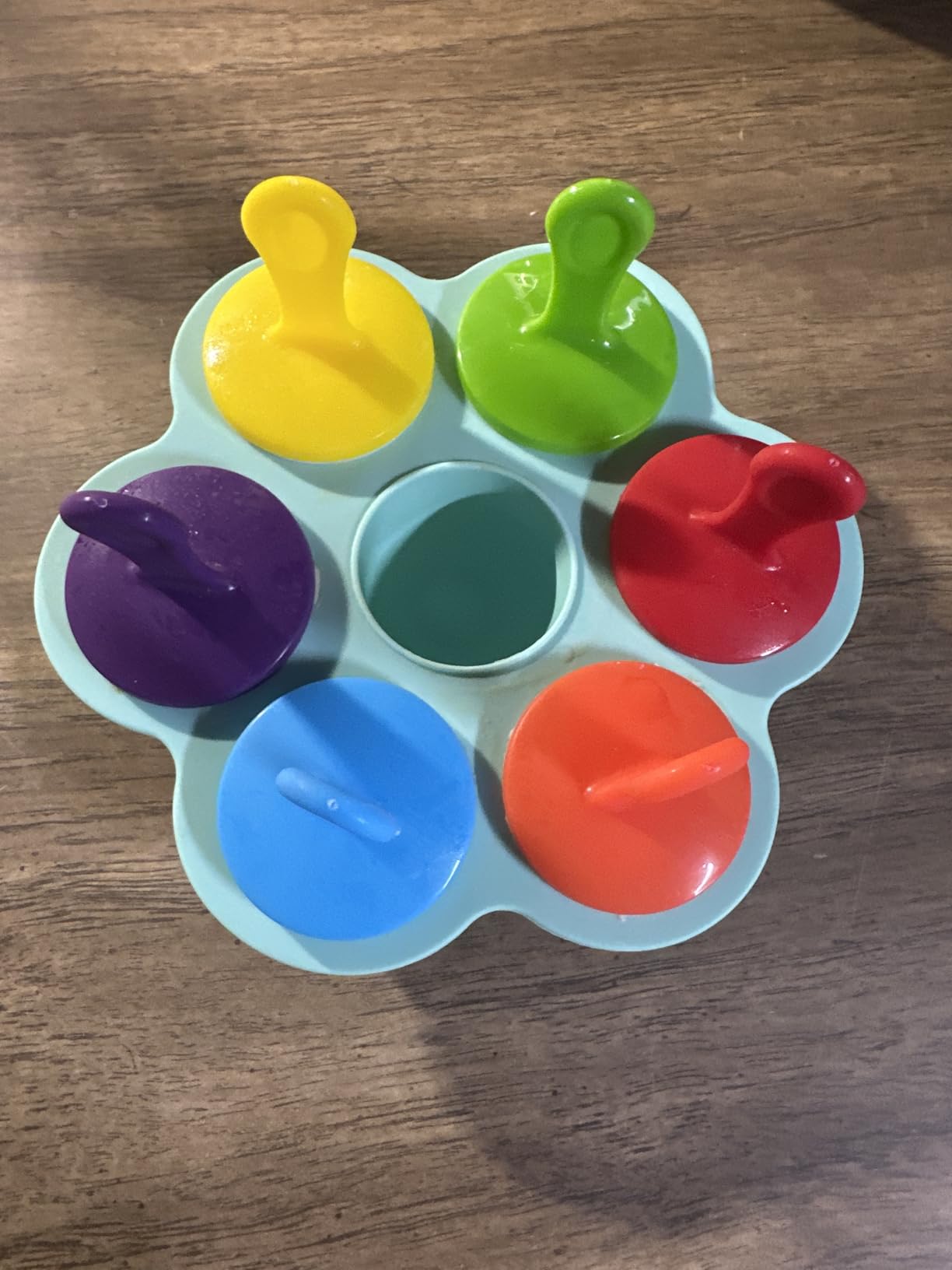Silicone Popsicle Molds, Ice Pop Molds, Storage Container for Homemade Food, Kids Ice Cream DIY Pop Molds - BPA Free (Blue) customer photo 2