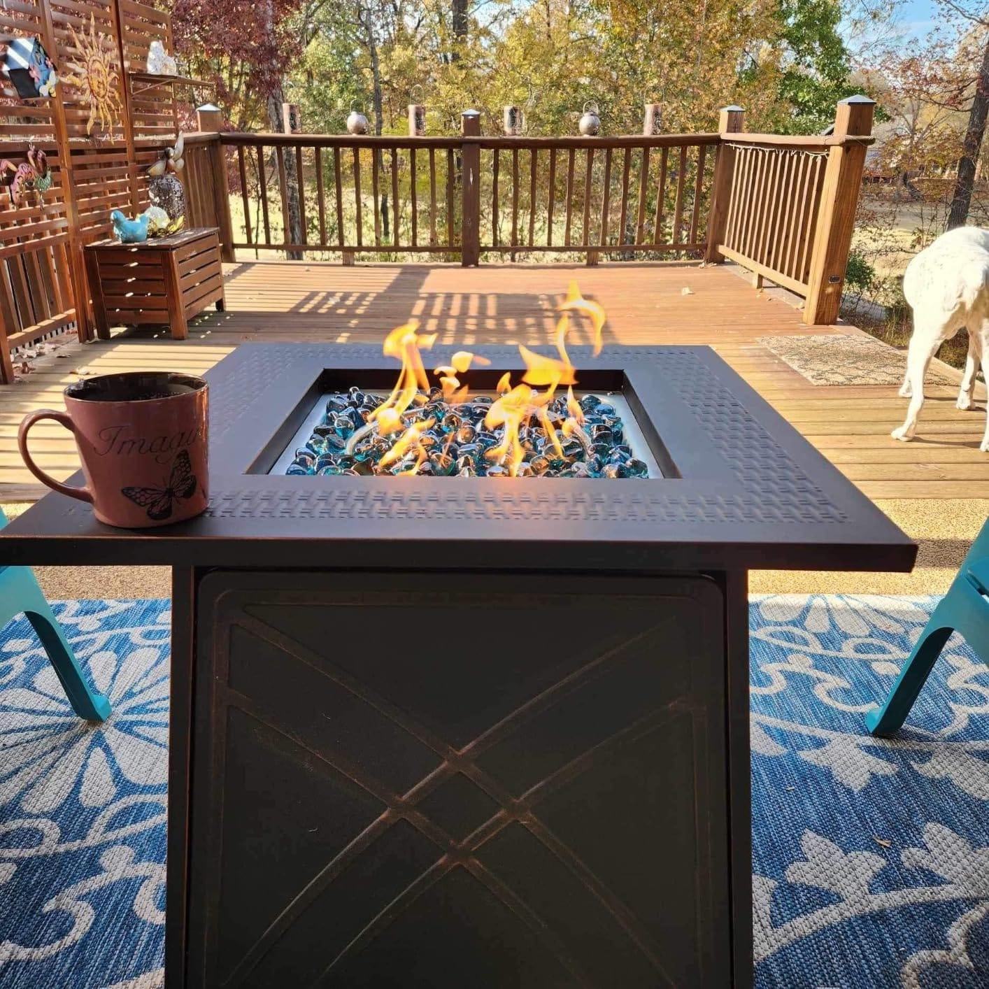 50000 BTU Propane Fire Pit Table Outdoor for Patio, Garden and Backyard customer photo 2
