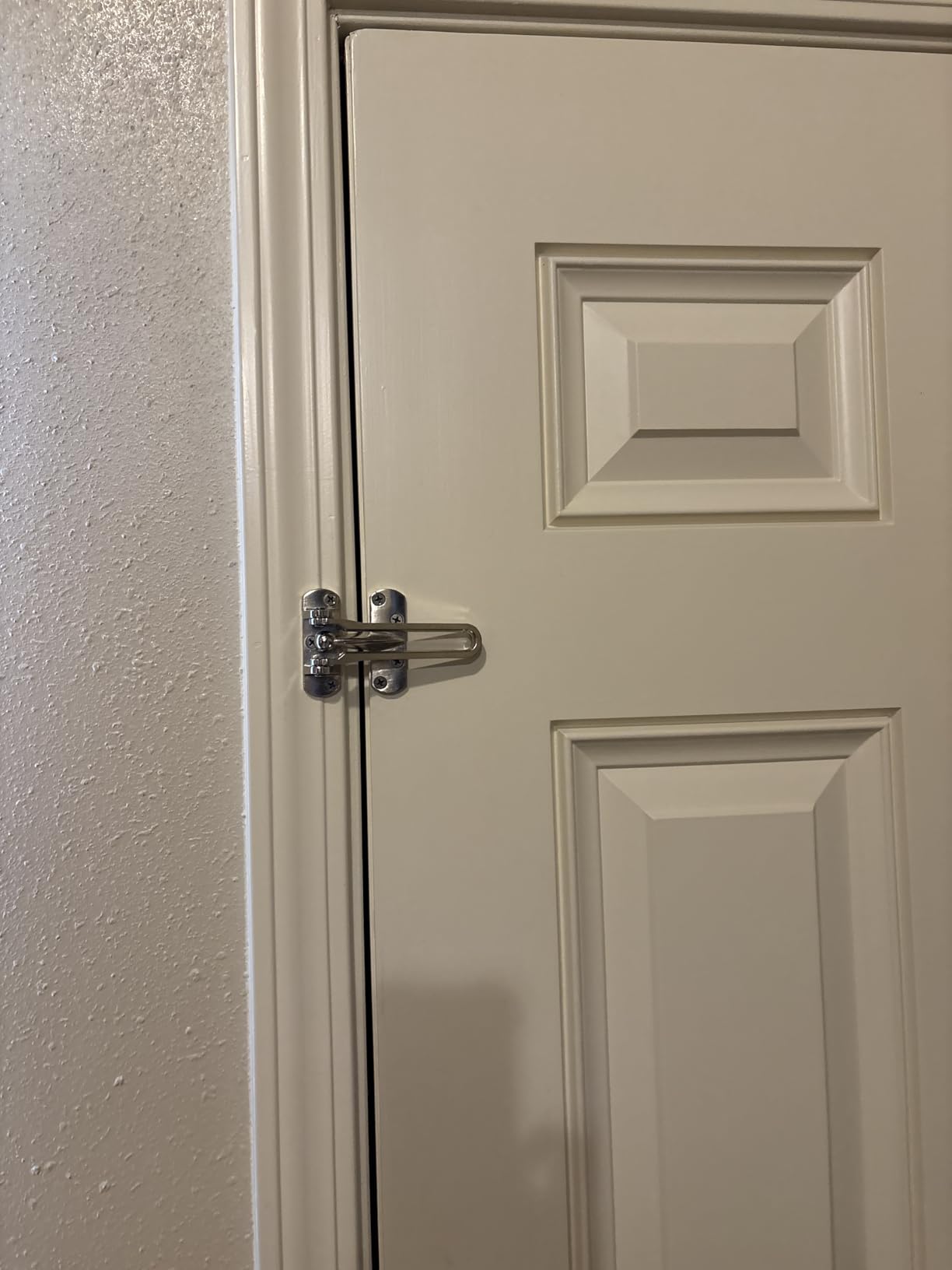 Topbuti Home Security Door Lock, 2 Pack Latch Guard Clasp Front Door Locks for Kids, Home Reinforcement Lock for Swing-in Doors, Hotel Door Latches, Thicken Solid Aluminium Alloy, Satin Nickel customer photo 2
