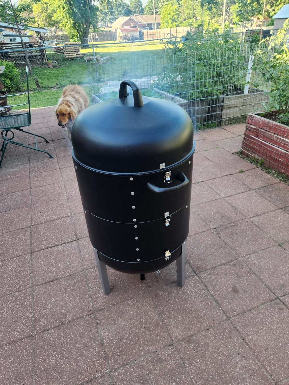 Realcook Charcoal BBQ Smoker Grill - 20 Inch Vertical Smoker customer photo 1