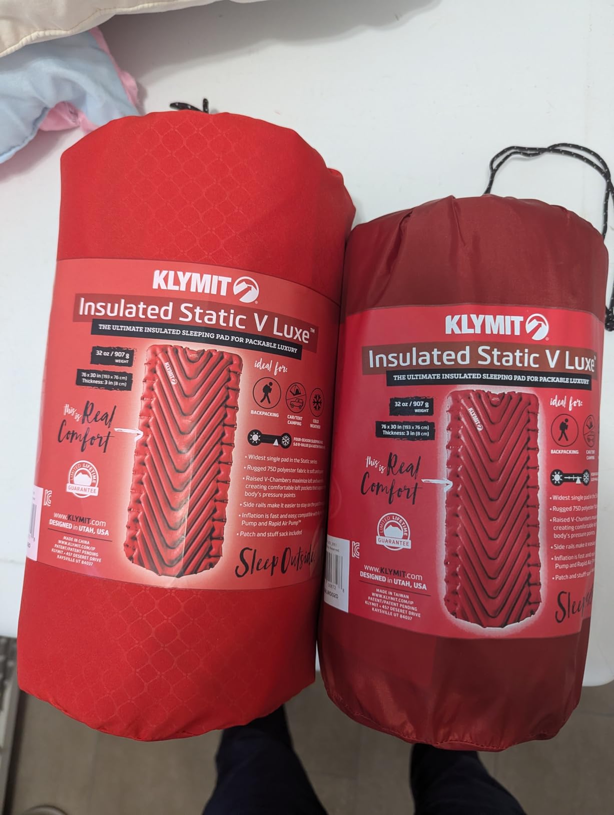 Klymit Insulated Static V Luxe Inflatable Sleeping Pad customer photo 1
