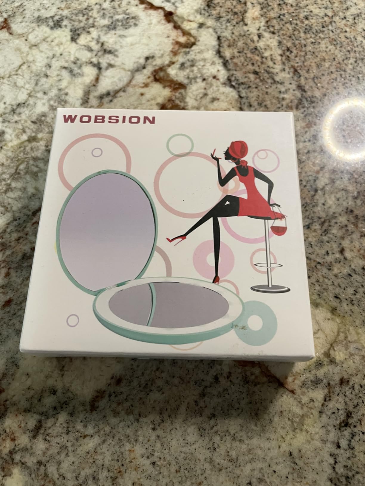 WOBSION LED Compact Mirror with 10X Magnification customer photo 2