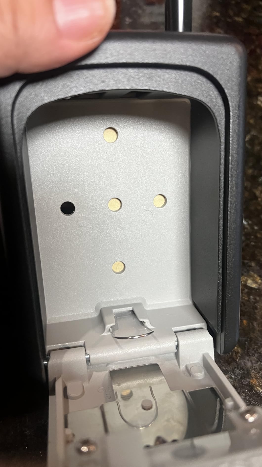Puroma Key Lock Box Large with Code Lockbox Outdoor Wall Mount Safe 1 Gray customer photo 1
