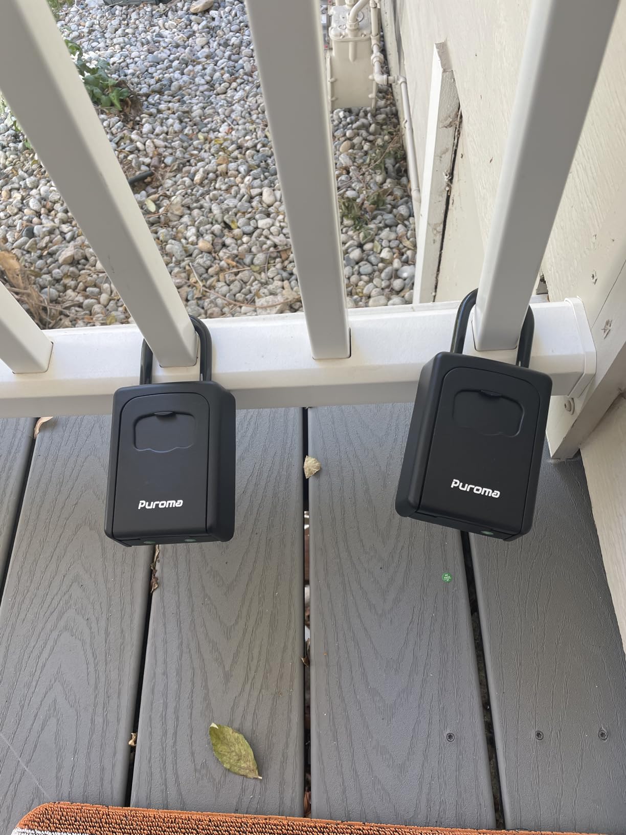 Puroma Key Lock Box Large with Code Lockbox Outdoor Wall Mount Safe 1 Gray customer photo 2