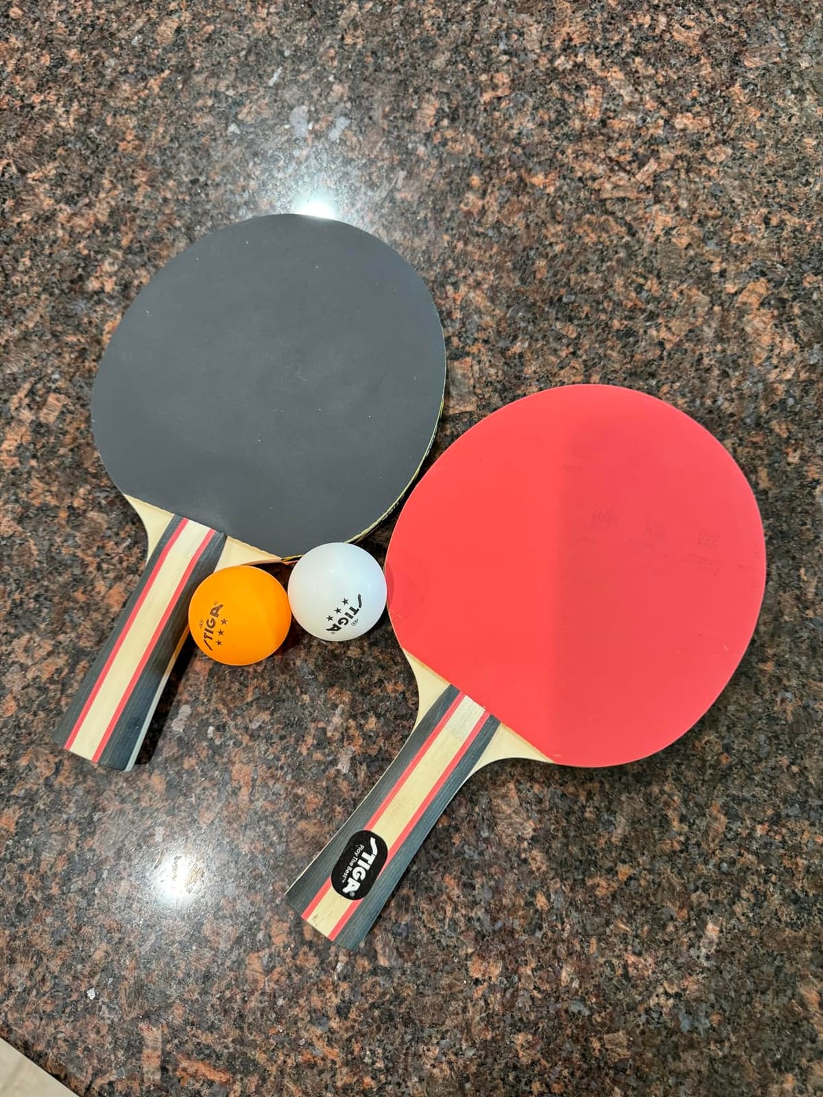 STIGA Performance 2 or 4 Player Table Tennis Set - USATT Approved Rackets and 3-Star Balls - 5-Ply Blade & Flared Handle - Perfect for Skill Development customer photo 1