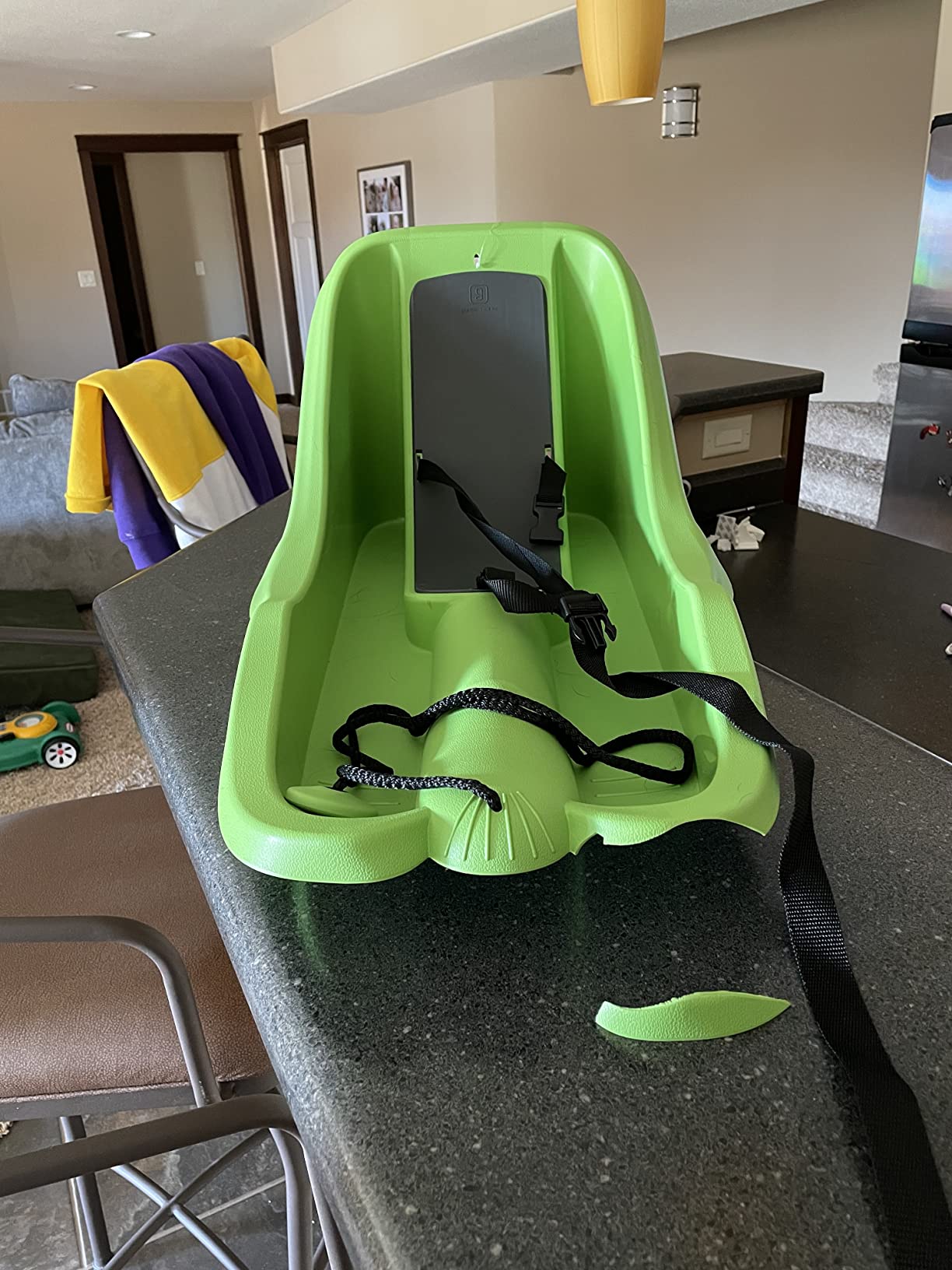 Gizmo Riders Baby Rider, Toddler Sled - 3-Point Harness, Anti-Slip Seat, Retractable Tow Strap, Durable Plastic, Ideal for 6 Months to 3 Years, Supports Up to 55 lbs, Winter Fun for Little Ones customer photo 2