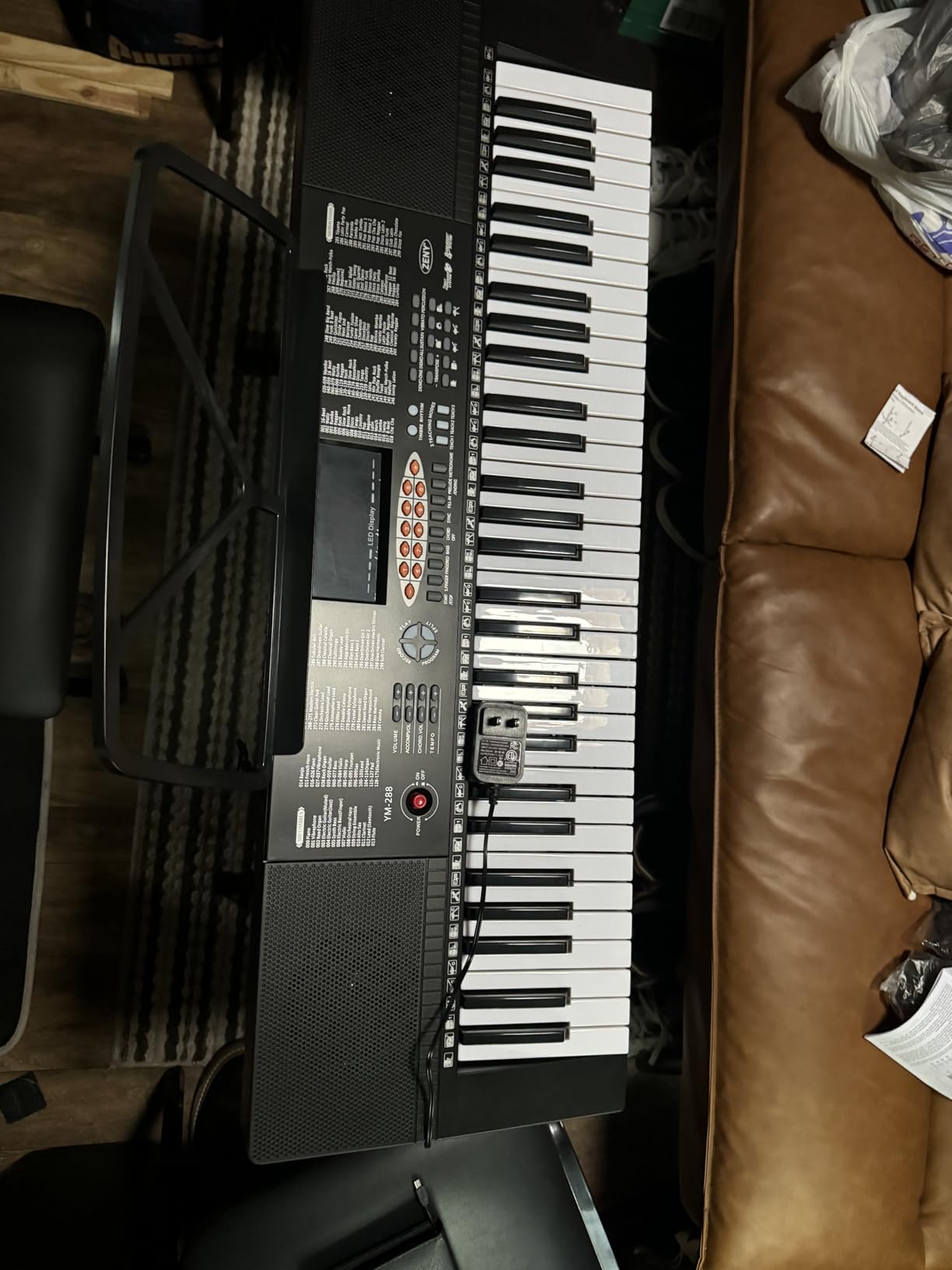 ZENY 61-Key Portable Electric Keyboard Piano with Built In Speakers, LED Screen, Headphones, Microphone, Piano Stand, Music Sheet Stand and Stool customer photo 2