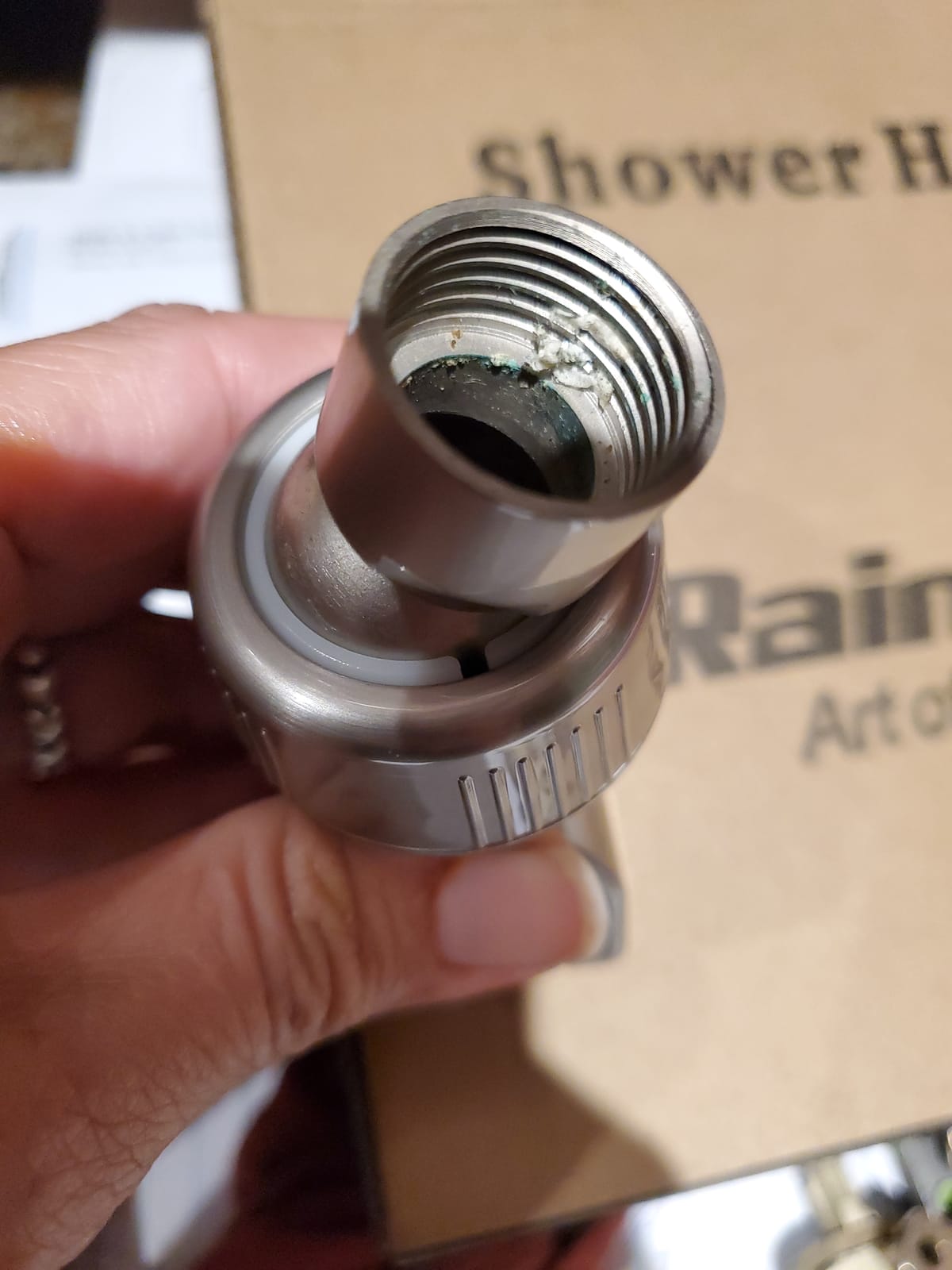 High Pressure 6-setting Luxury Handheld Shower Head – 6 Foot Stainless Steel Hose – Anti Clog Jets – Anti Slip Grip – Top US Brand – Includes Extra Wall Bracket – Brushed Nickel Finish customer photo 2