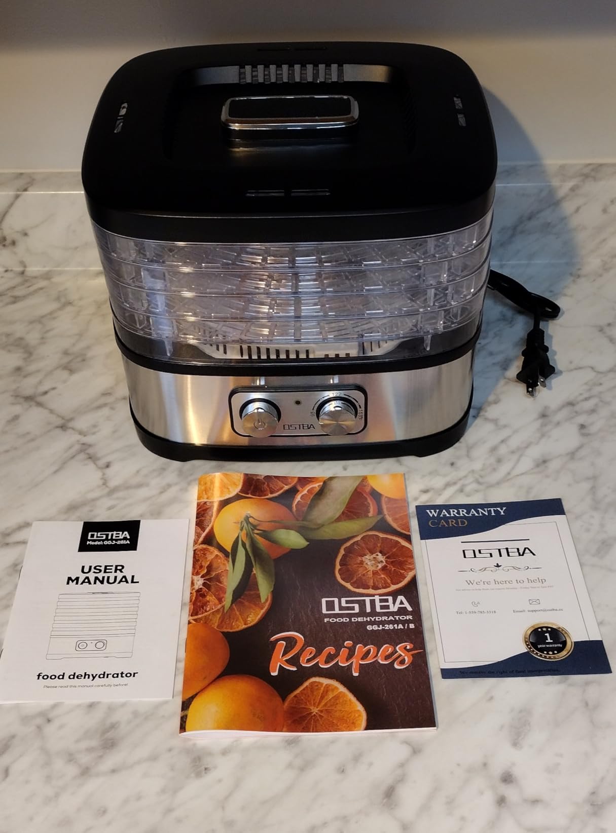 OSTBA Food Dehydrator, 5 Trays, 240W Dryer for Jerky, Fruit & Veggies customer photo 1