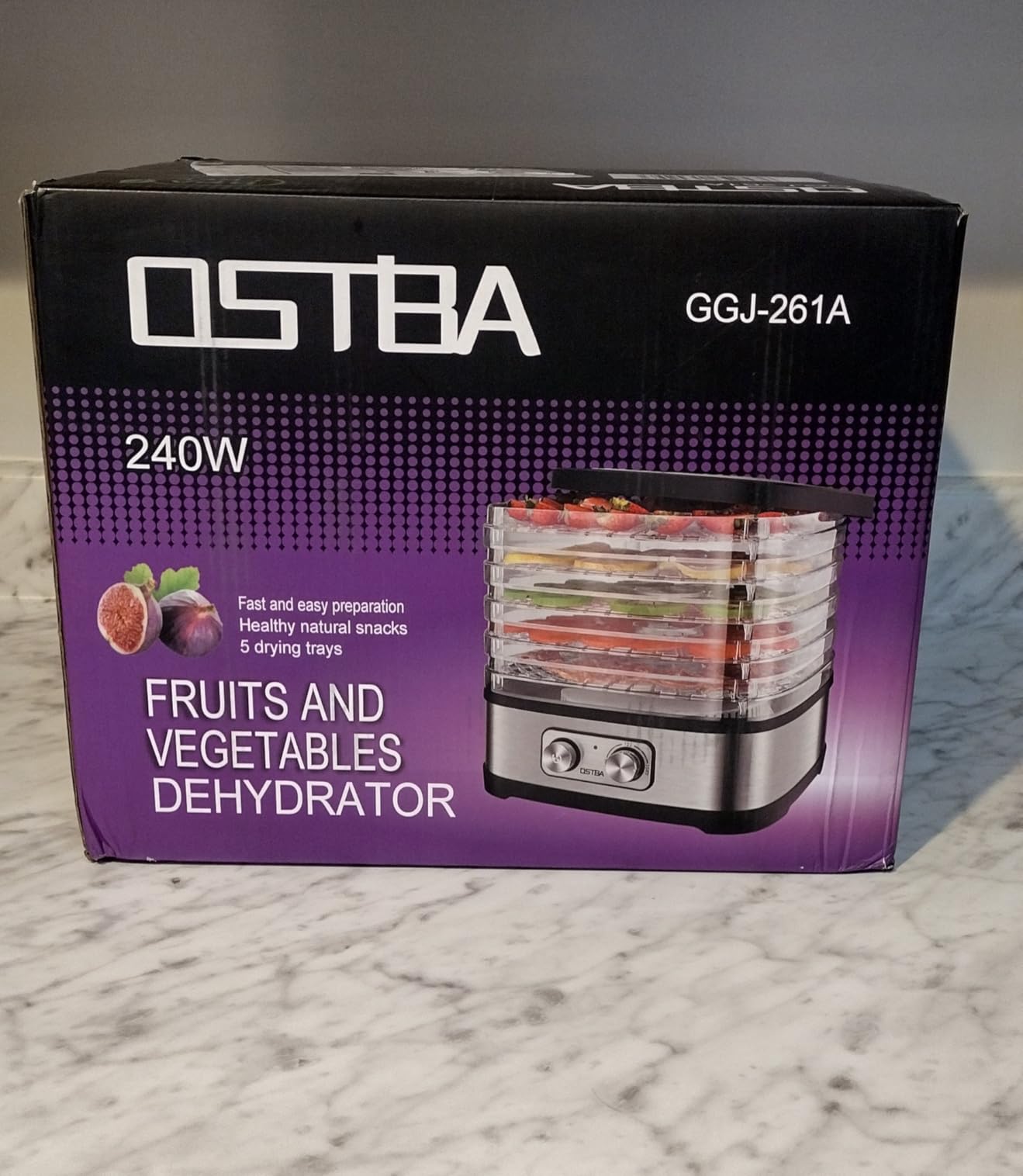 OSTBA Food Dehydrator, 5 Trays, 240W Dryer for Jerky, Fruit & Veggies customer photo 2