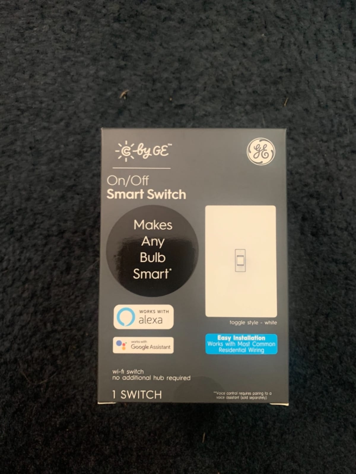 GE CYNC Smart Dimmer Switch, Wire-Free Bluetooth, White 1-Pack customer photo 1
