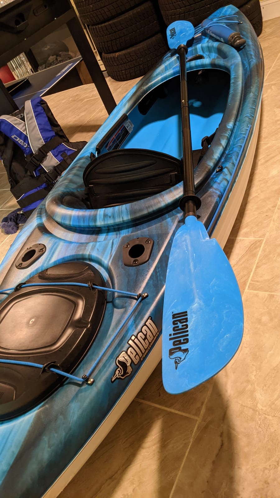 Pelican - Poseidon Paddle - Aluminum Shaft with Reinforced Fiberglass Blades - Lightweight, Adjustable Kayaks Paddles - Perfect for Kayaking Boating customer photo 2