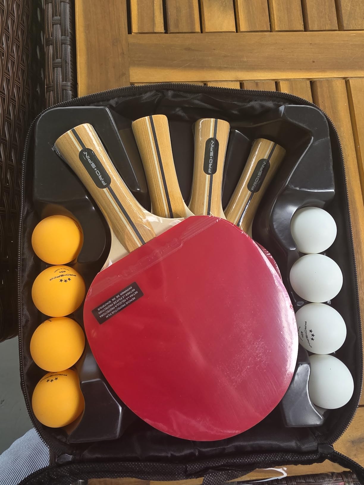 PRO-SPIN Ping Pong Paddles - High-Performance Set with Premium Table Tennis Rackets, 3-Star Ping Pong Balls, Compact Storage Case | Professional Quality Ping Pong Paddle Set | Indoor & Outdoor Games customer photo 2