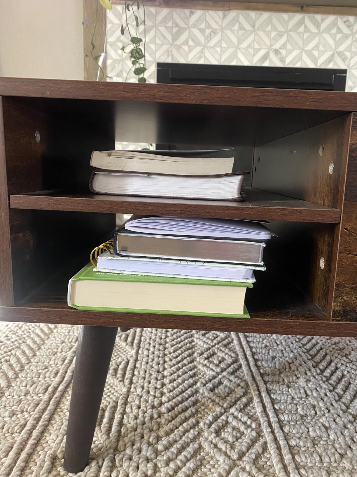 WLIVE Lift Top Coffee Table with Hidden Storage, Adjustable Shelf, Brown customer photo 1