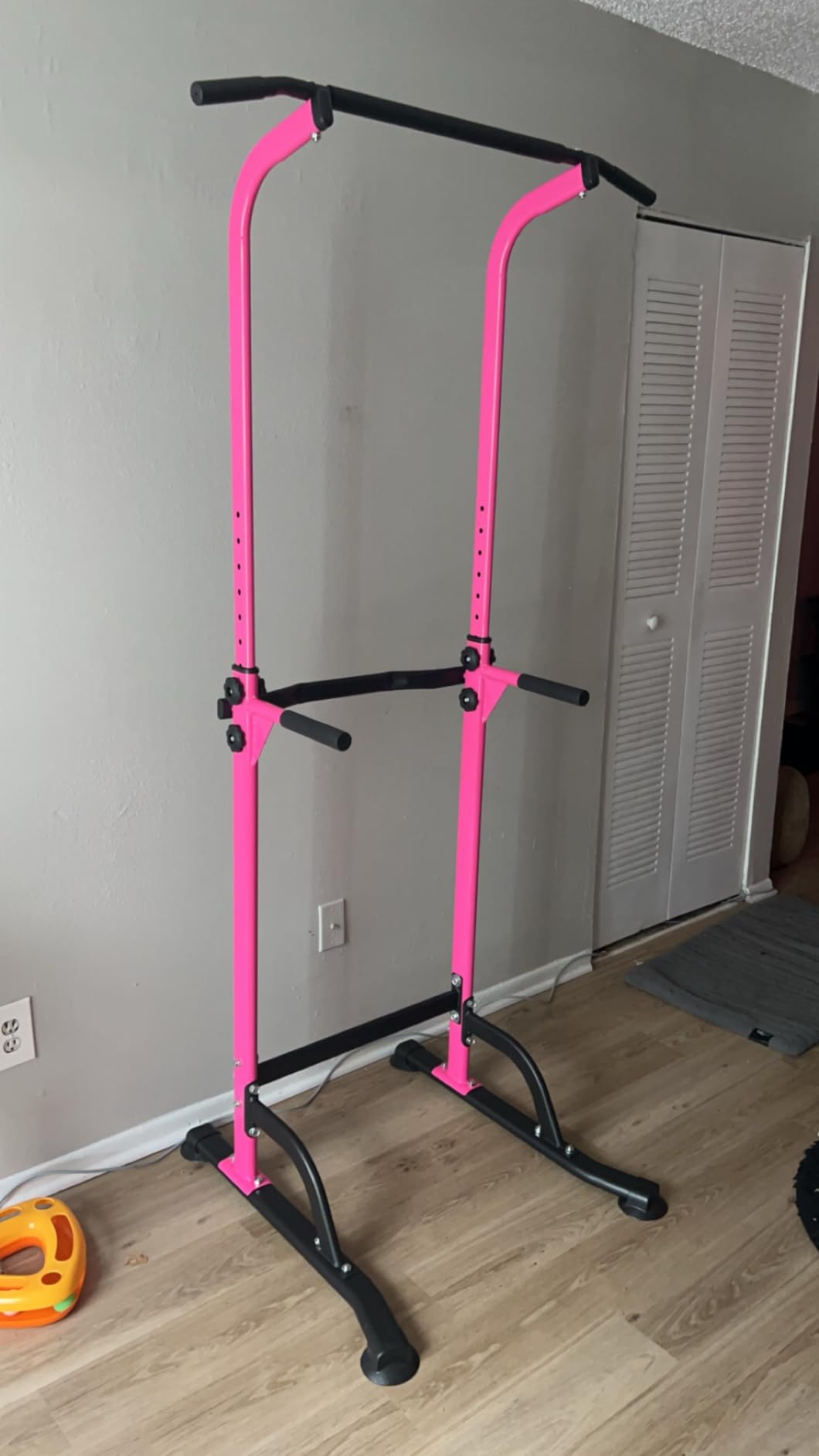 DlandHome Power Tower Pull Up Bar Dip Station,Adjustable Height Dip Stand customer photo 2