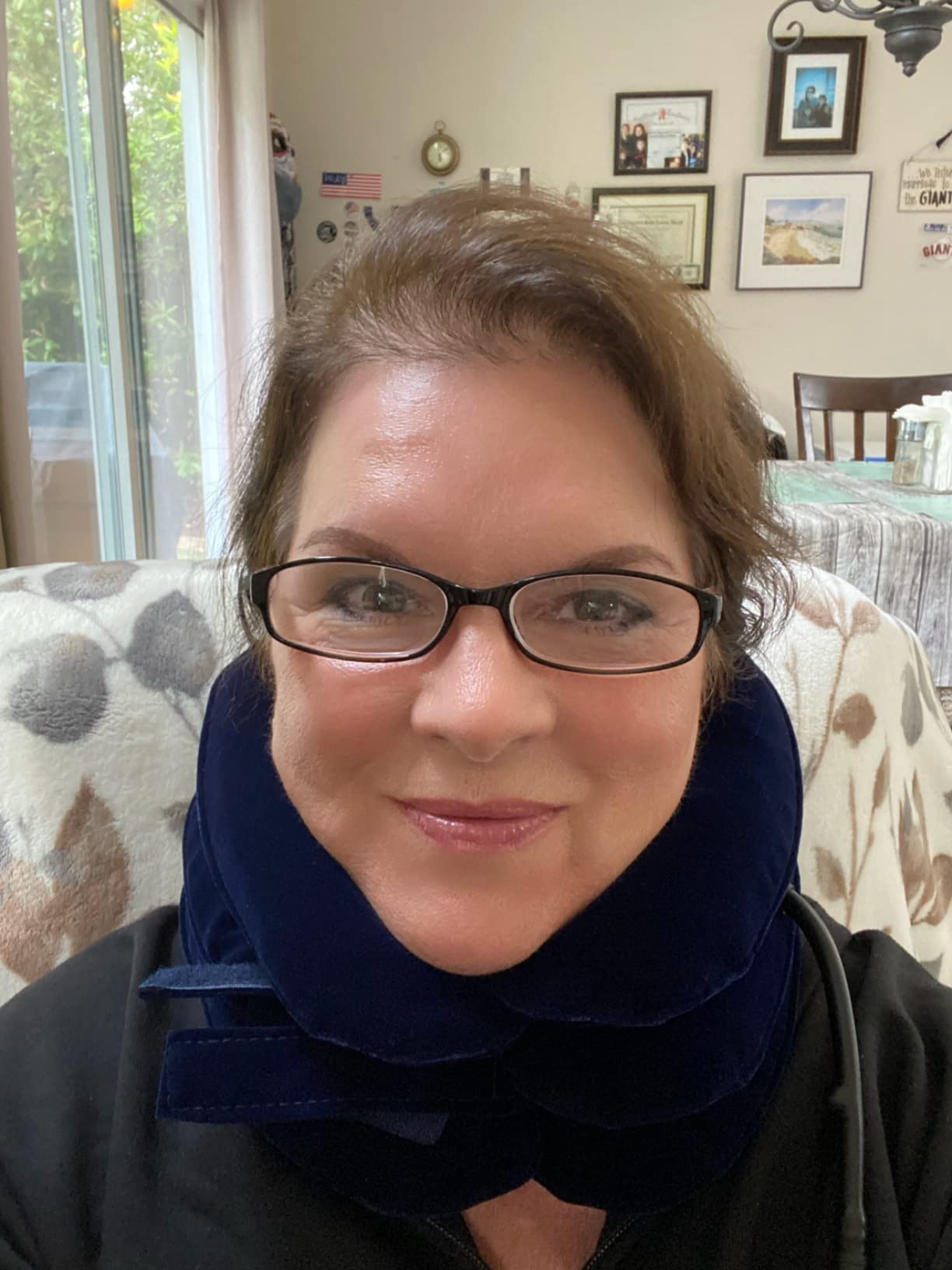 Cervical Neck Traction Device for Instant Neck Pain Relief - Inflatable & Adjustable Neck Stretcher Neck Support Brace, Best Neck Traction Pillow for Home Use Neck Decompression (Blue) customer photo 2
