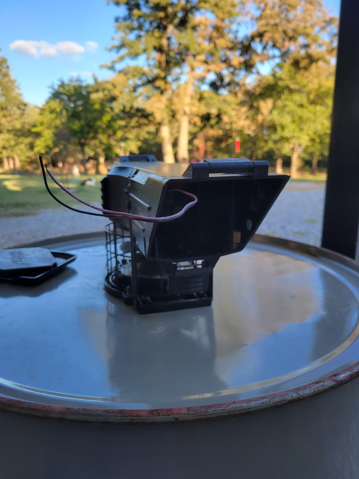 American Hunter Sunslinger Digital Weather Resistant Hunting Deer Game Feeder Kit with Integrated Solar Panel (6v Spring Top Battery Sold Separately) |Metal Spin Plate | Easy Setup customer photo 1