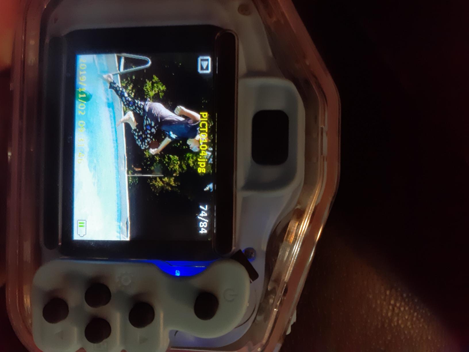 Agoigo Kids Waterproof Underwater Camera Toy for Boys Girls Ages 3-12, Blue customer photo 2