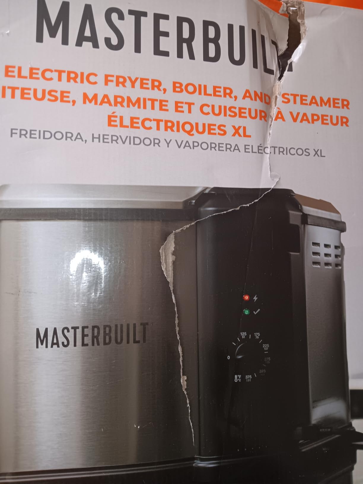 Masterbuilt® 3-in-1 10 Liter XL Electric Turkey Fryer plus Boiler and Steamer Combination with Drain Basket and Breakaway Safety Cord in Stainless Steel customer photo 1