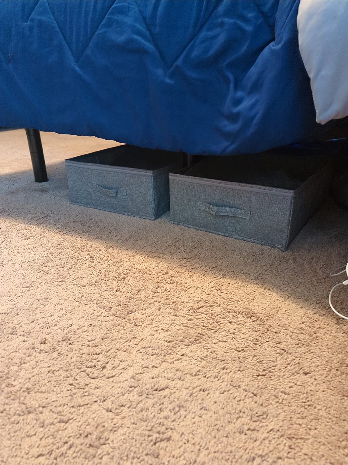 punemi 6.7 in Tall Sturdy Under Bed Storage Containers with Lid, 2Pack,Gray customer photo 1