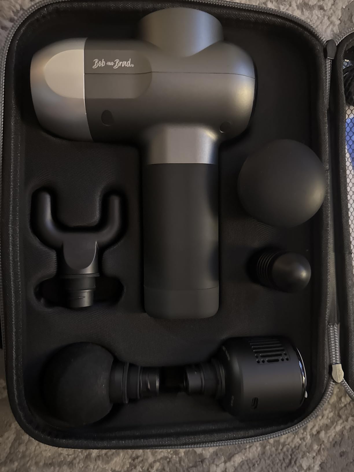 BOB AND BRAD C2 Massage Gun, FSA Eligible & HSA Approved Deep Tissue Percussion Massager Gun, Muscle Massager with 5 Speeds and 5 Heads, Electric Back Massagers for Professional Athletes Home Gym customer photo 2
