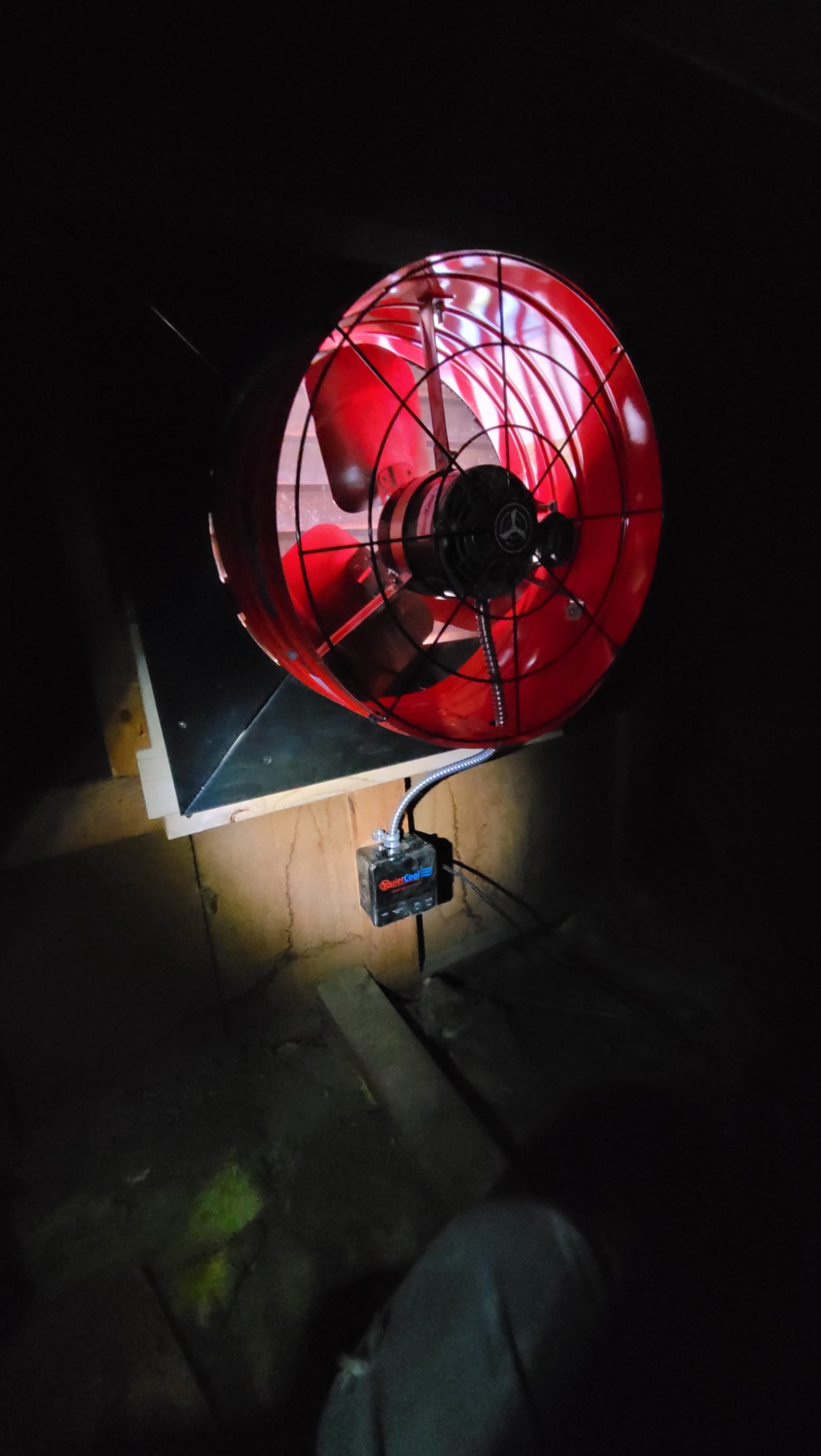 Quietcool AFG SMT PRO-3.0 Smart Attic Fan for Gable Vents - 2940 CFM - Smart App Control - Thermostat and Humidistat - 20ft Power Cord - Plug-and-play - Two Speed customer photo 2