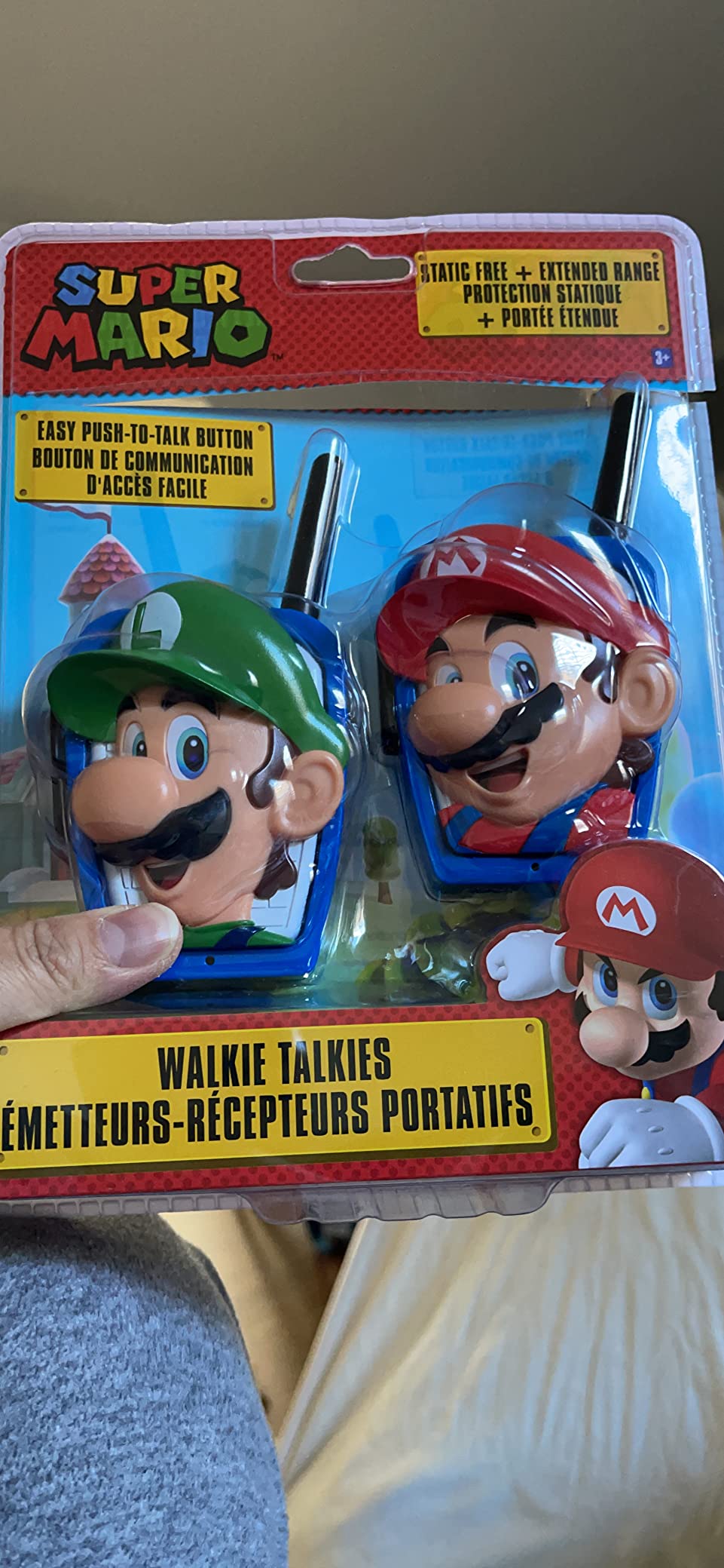 Super Mario Walkie Talkies for Kids, Static Free Indoor and Outdoor Toys | Extended Range customer photo 2