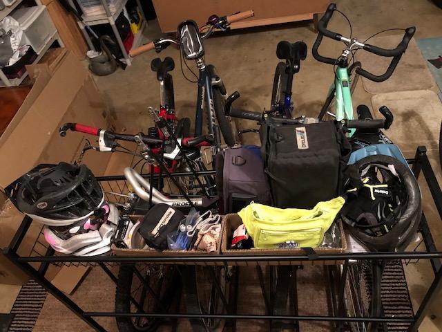 BIRDROCK HOME 4 Bike Stand for Garage Storage with Gear Basket and Hooks customer photo 1