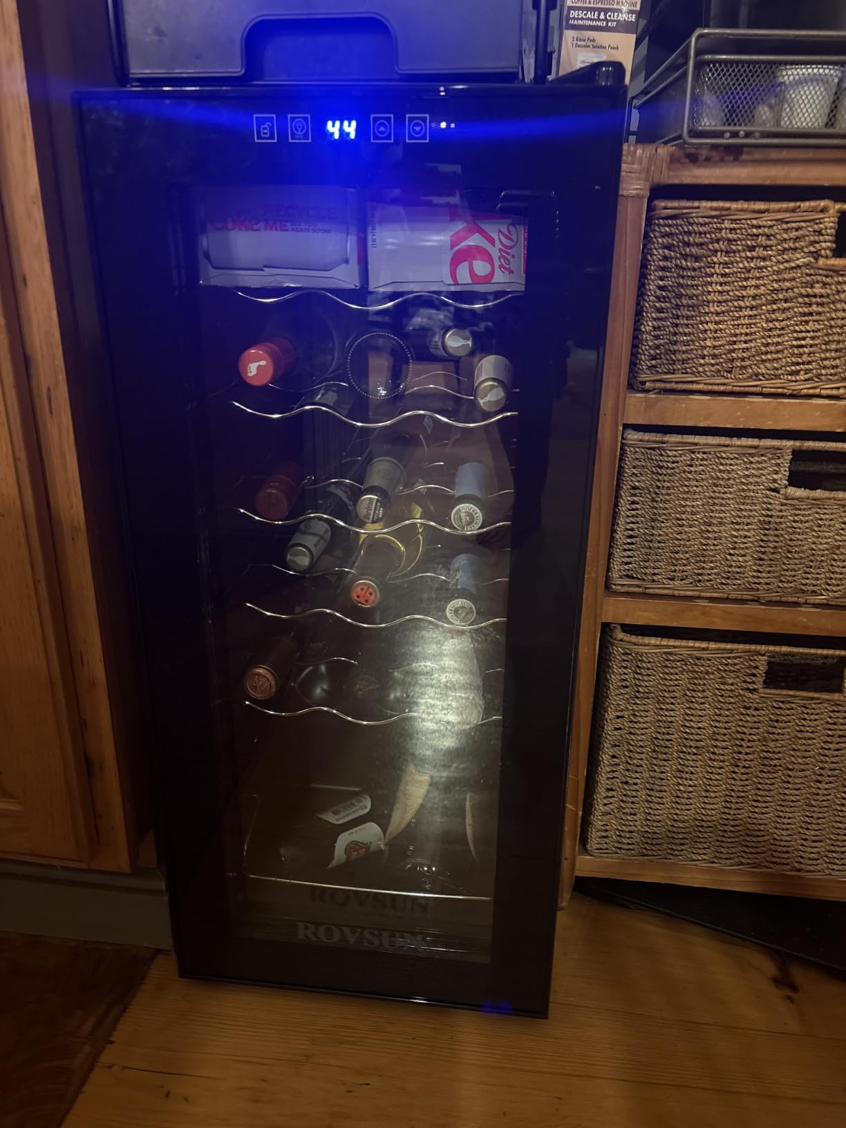 ROVSUN 18 Bottle Wine Fridge, Freestanding Compressor Wine Cooler Refrigerator, Beverage Wine Chiller with Digital Temperature Control & Double-layer Glass Door for Red White Wine, Champagne, Beer customer photo 1