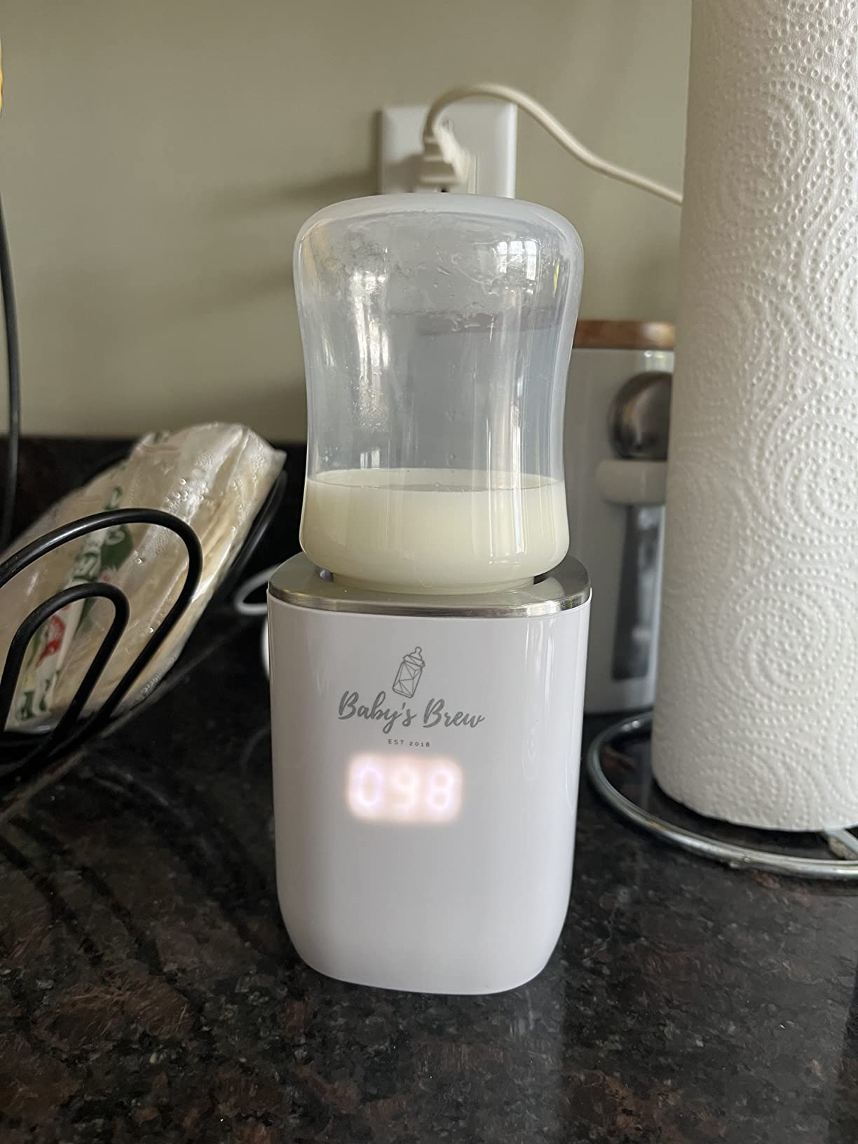Baby's Brew Portable Bottle Warmer for Travel, Cordless Waterless, White customer photo 2