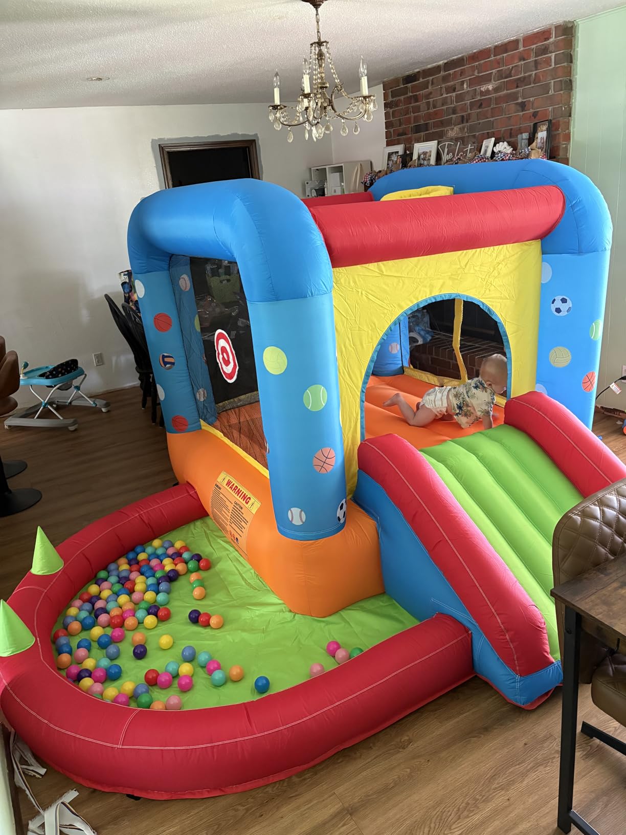 Step4Fun Inflatable Bounce House, Kids Castle Slide Bouncer for Children Jumping Outdoor and Indoor Party, Baby Backyard Water Jumper Toy with Blower, Ball Pit Pool, Ideal Gifts(112 x 98 x 65”) | Ball Pit Pool,Wet & Dry Play,Indoor & Outdoor Fun,Backyard Bounce House,Full Accessories,Easy & Fast Inflatable customer photo 2
