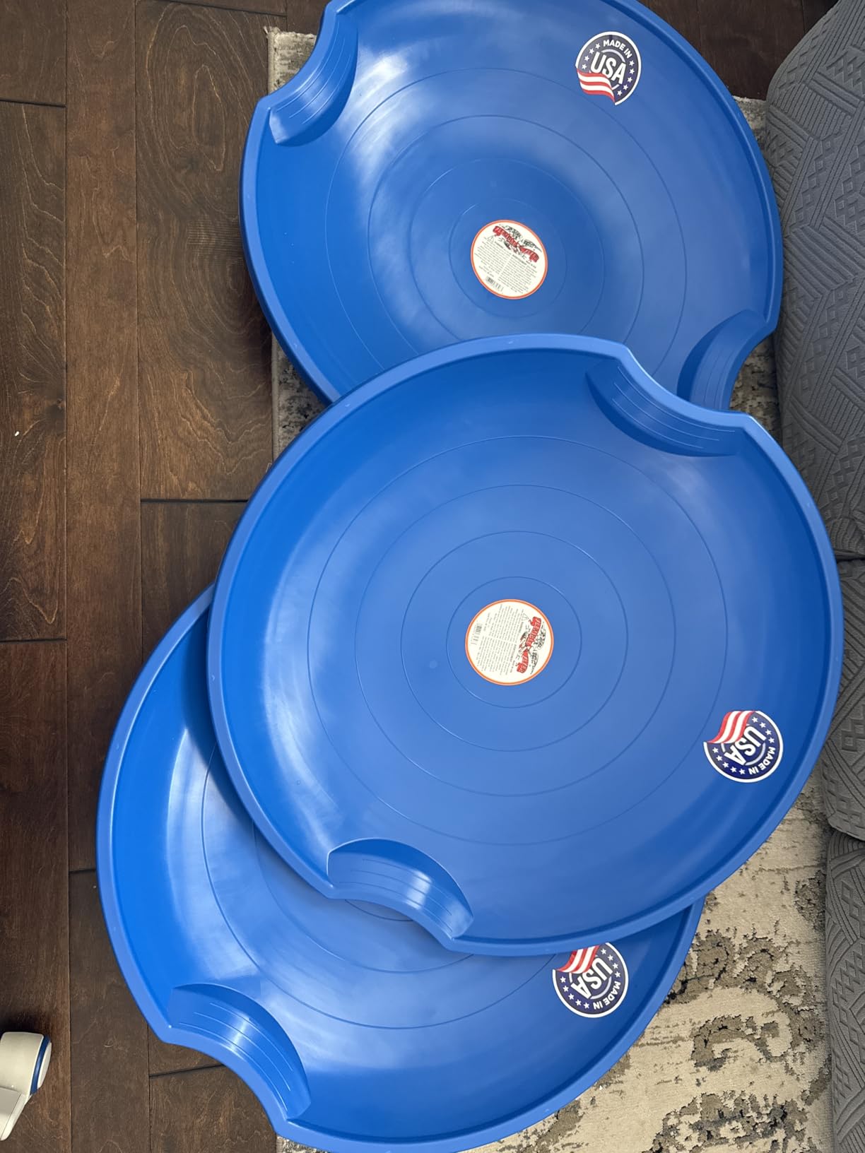 Flexible Flyer 26” Flying Saucer Sled Multipack - Plastic Snow Sleds with Hand Grips, Heavy Duty Snow Discs for Kids, Adults, Schools, Camps & Daycares customer photo 1