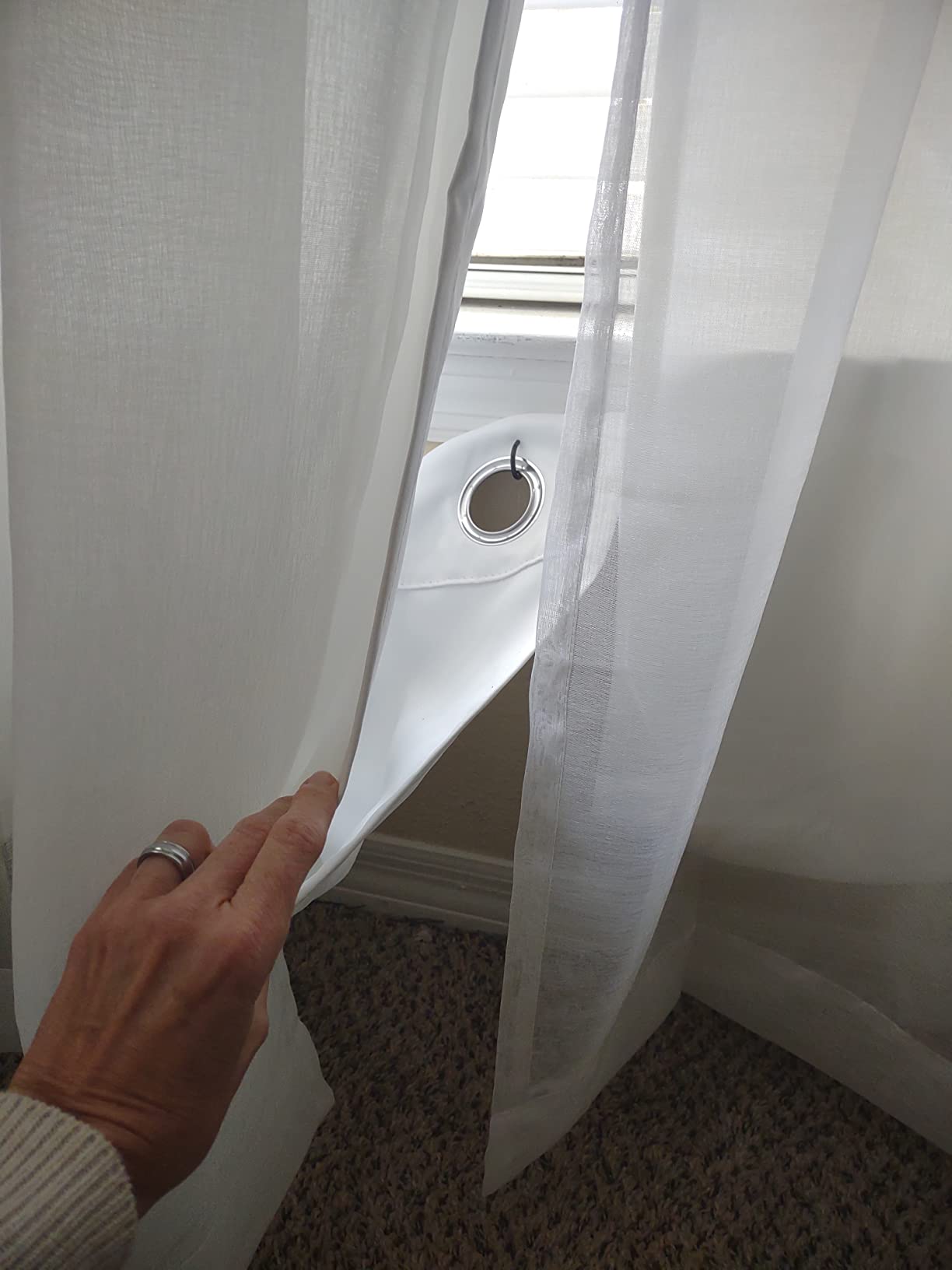 H.VERSAILTEX Blackout Curtains for Bedroom Thermal Insulated Room Darkening Living Room Curtains 63 Inch Long Grommet Privacy Protection Window Curtain Panels/Drapes for Nursery,2 Panels,Ivory/Cream customer photo 2