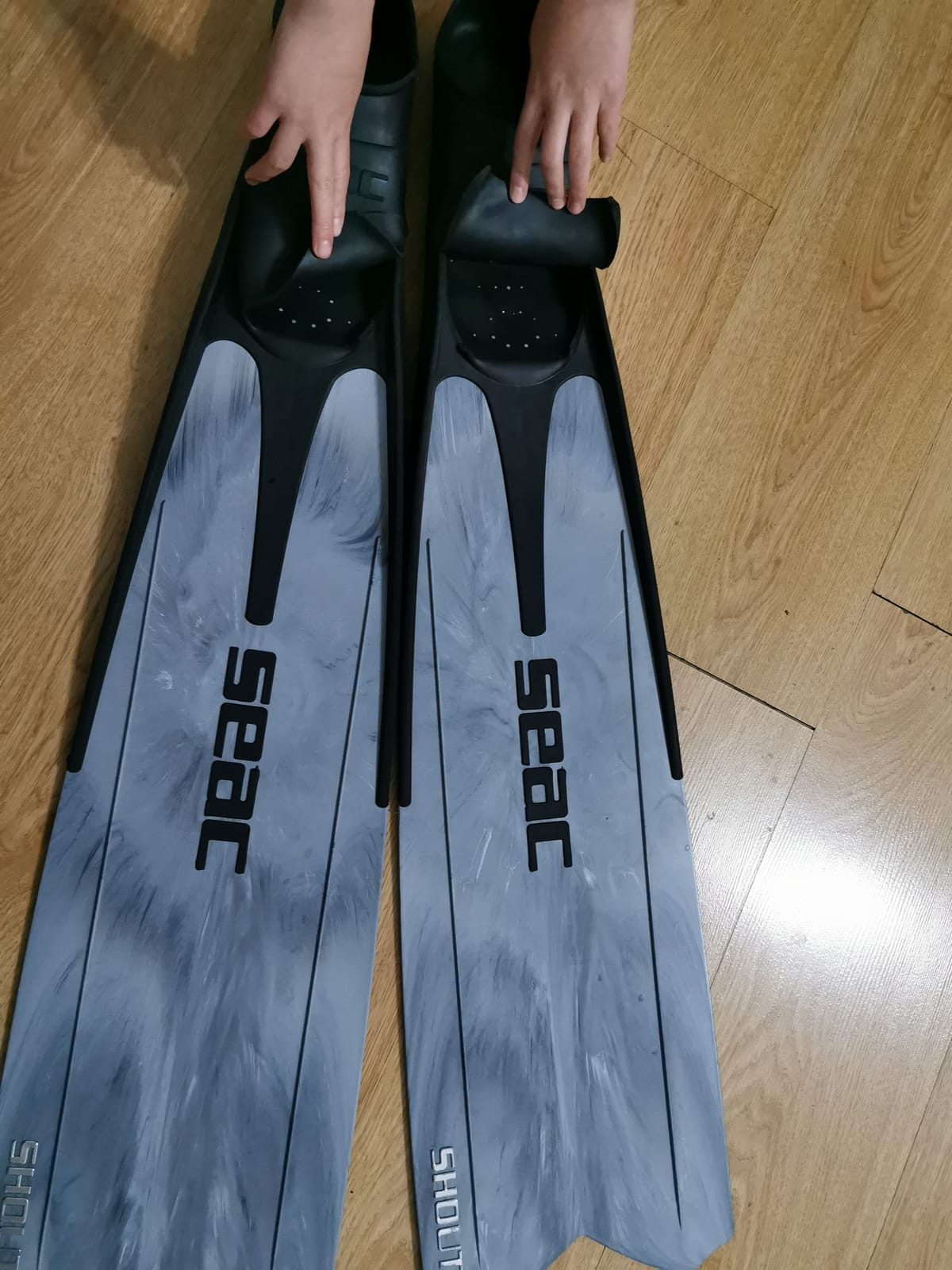 Seac Shout, Long Fins for Scuba Diving, Spearfishing and Freediving, Made in Italy customer photo 1