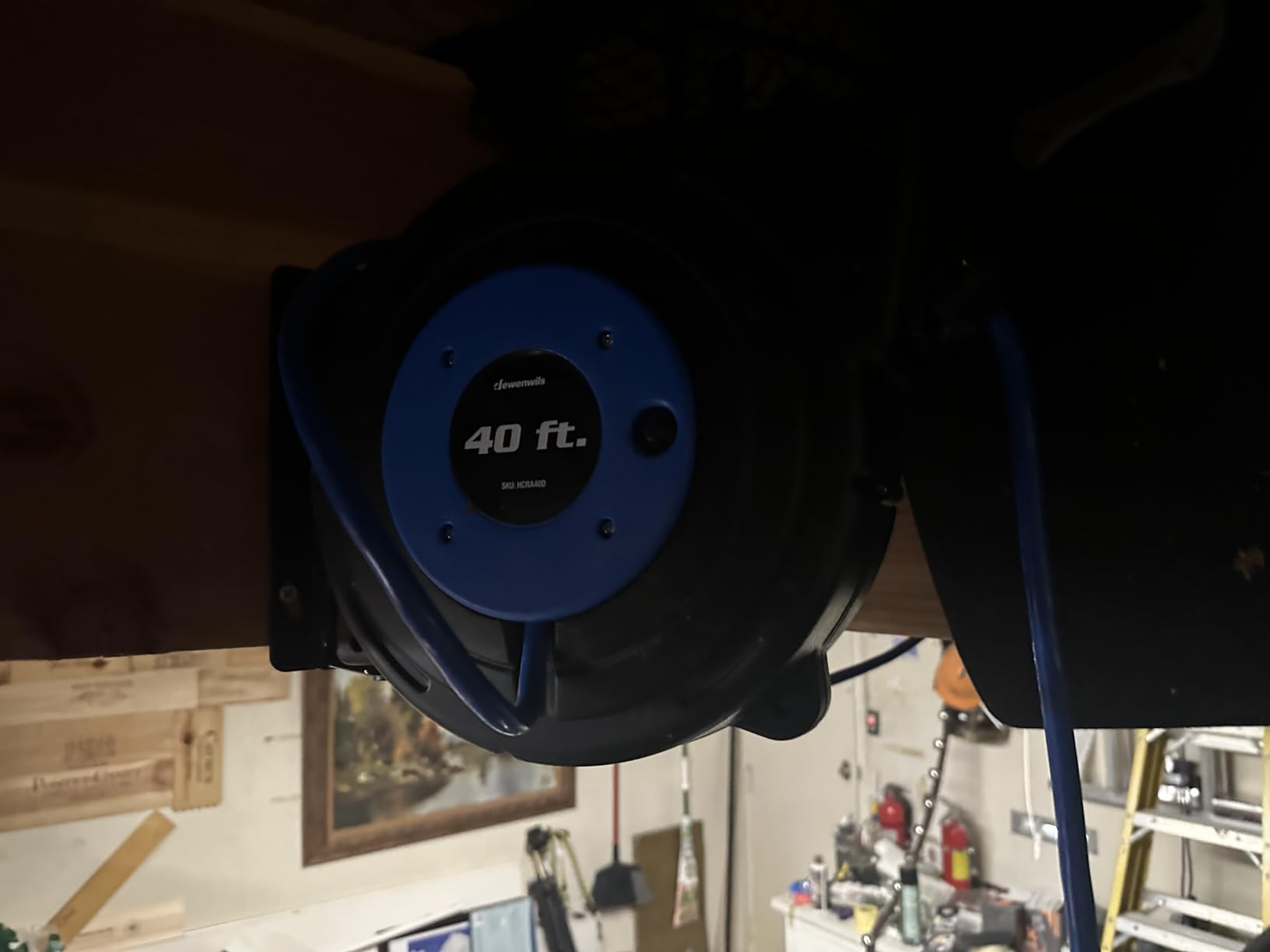DEWENWILS 40FT Retractable Extension Cord Reel, 12AWG, 15A, UL Listed, Blue customer photo 2