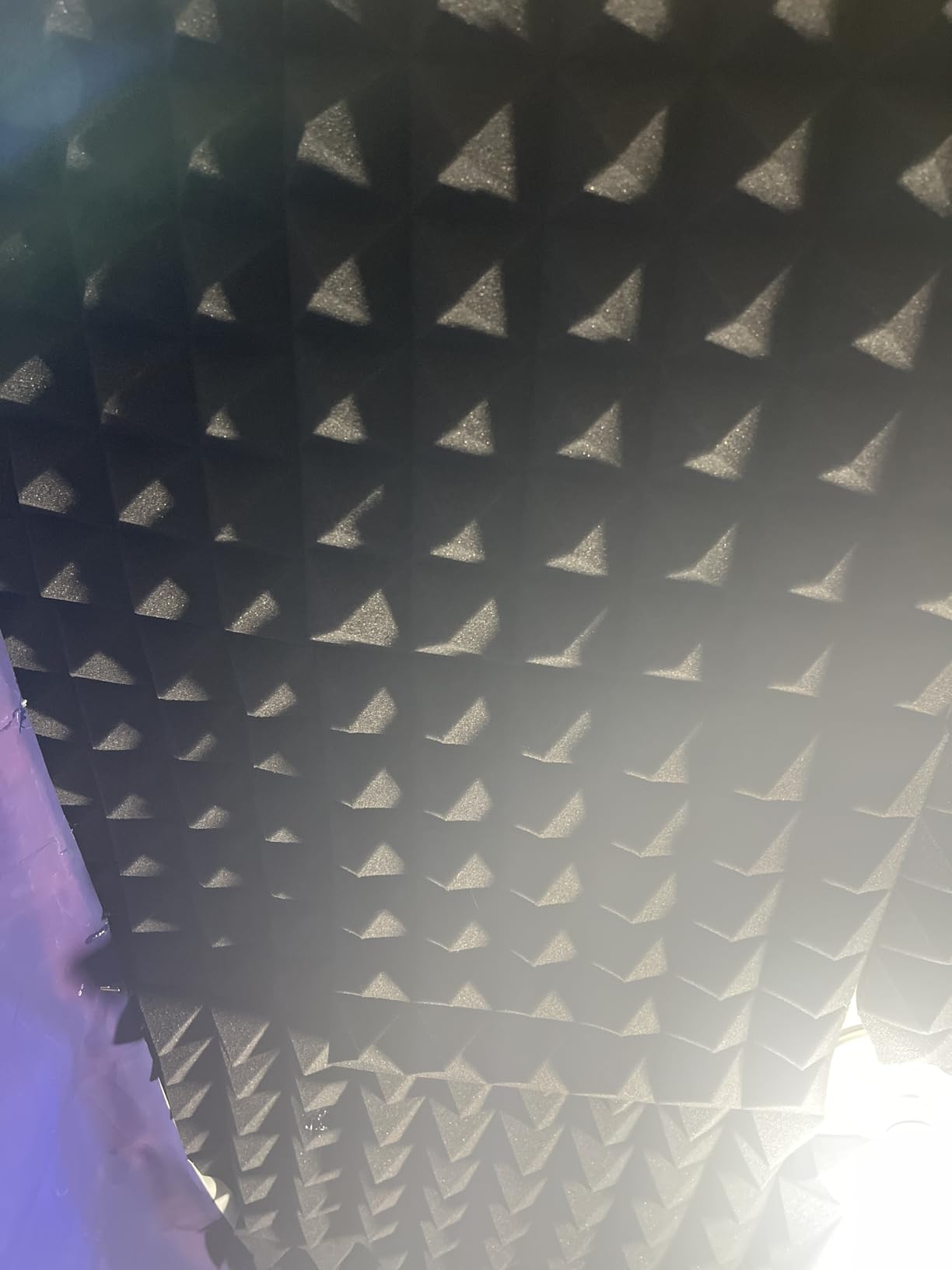 24 Pack 2” Thick Pyramid Acoustic Foam, Sound Proof Foam Panels for Walls | High NRC Echo Control, 24 Sq Ft Coverage, 25kg/m³ High Density Foam, Flame Retardant Certified, Recording & Home Studio Ready customer photo 1