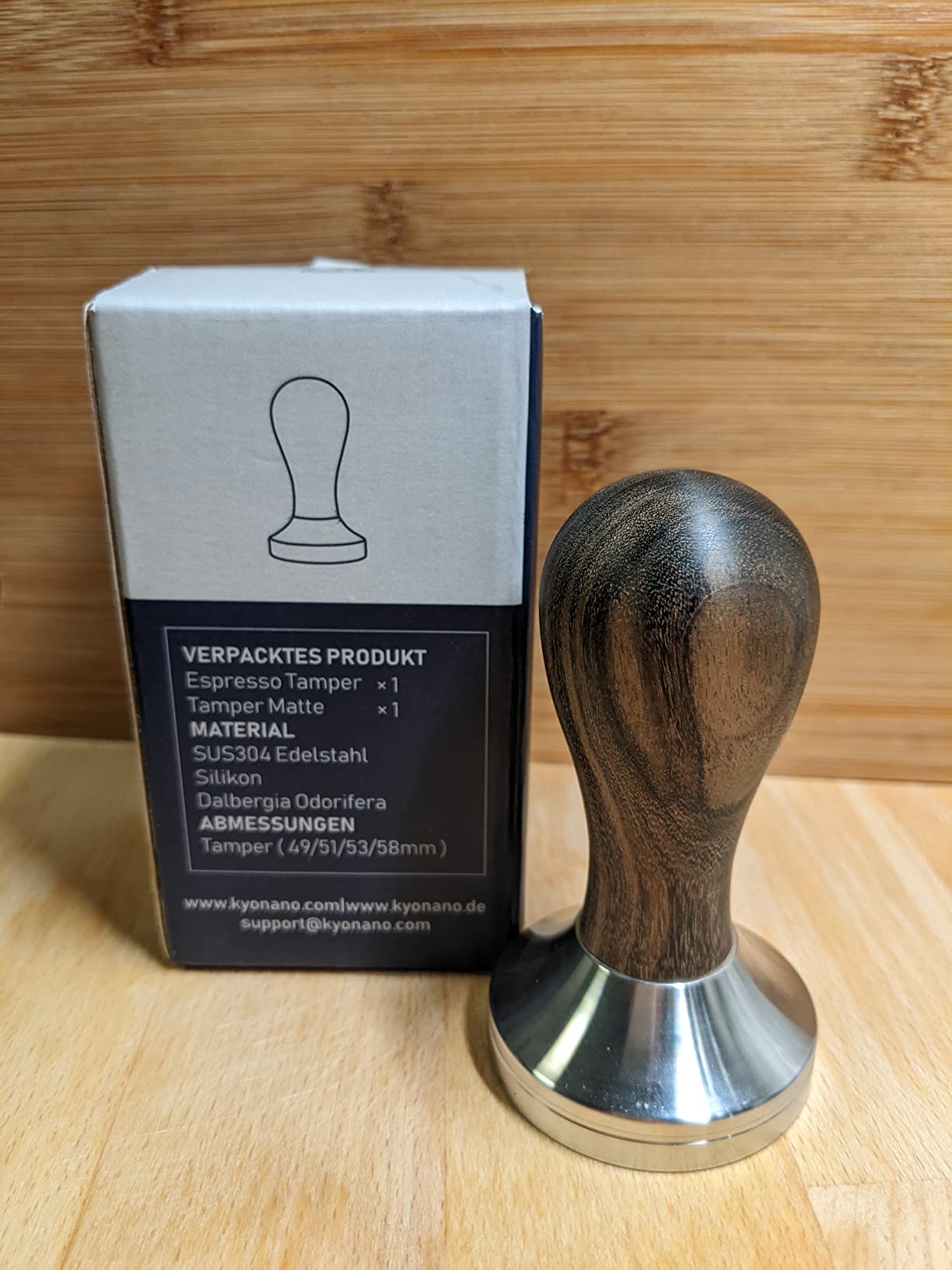 KYONANO 51mm Espresso Coffee Tamper with 304 Stainless Steel Ripple Base customer photo 1
