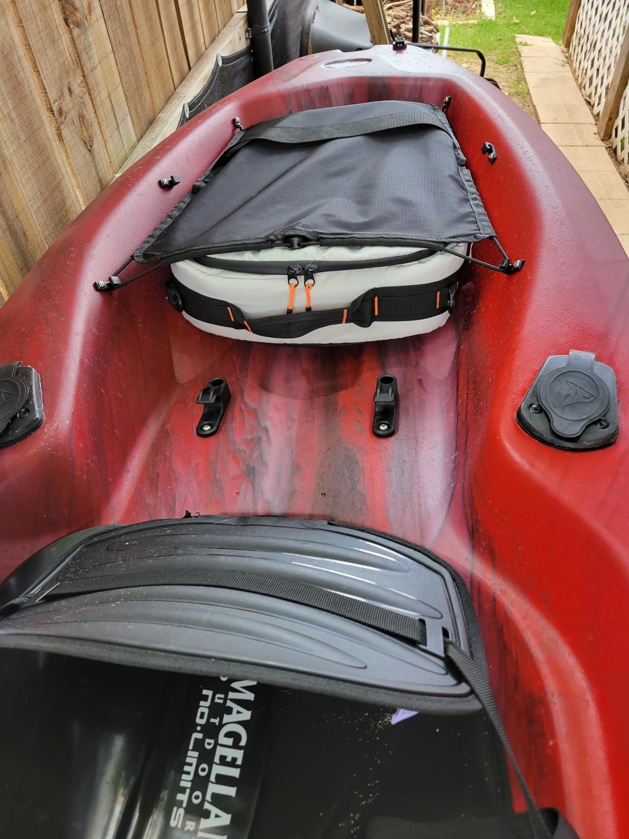 Pelican ExoChill - Soft Cooler Bag - Fit in Most Tank Wells - Removable Shoulder Strap and Handles On Each Side - More Storage Compartement - Black/Grey customer photo 1
