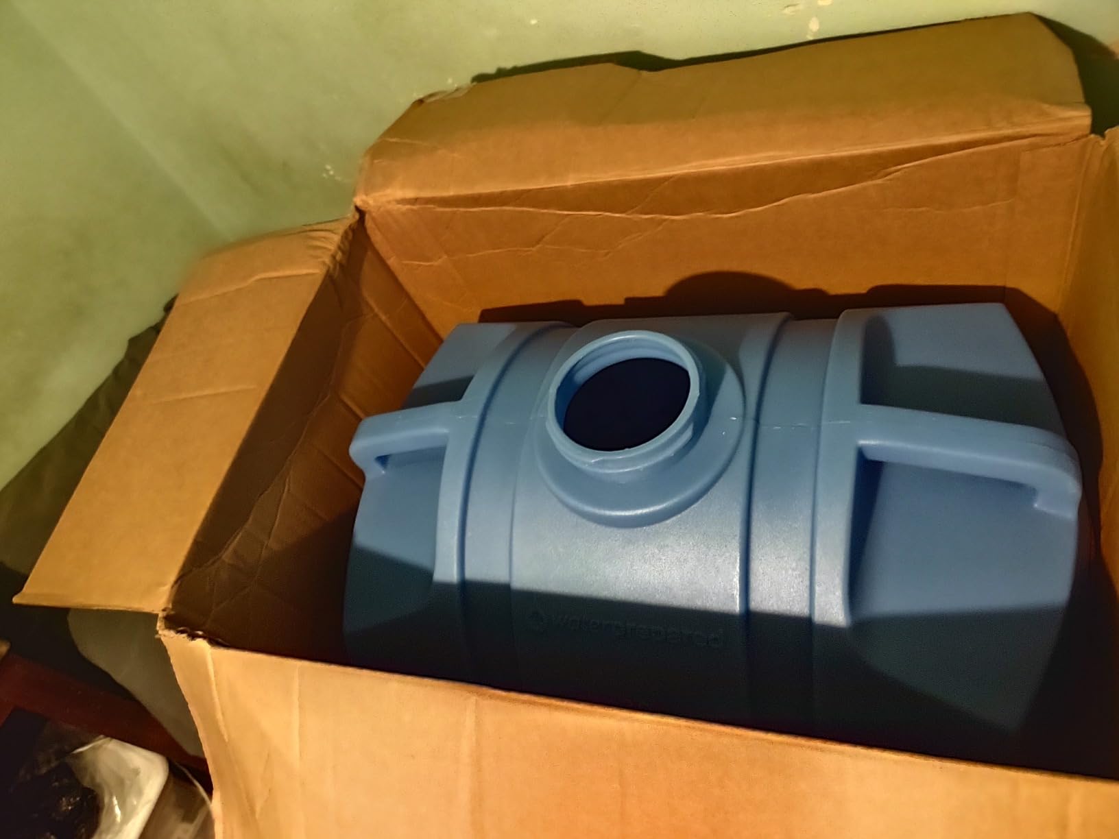 WaterPrepared 35 Gallon Portable Utility Water Tank, Blue customer photo 1