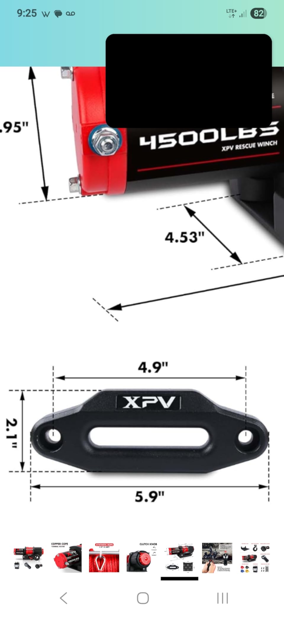 XPV AUTO 12V 4500 lb Winch Electric Winch for Towing ATV/UTV Off Road with Wireless Remote Control Mounting Bracket and Wired Handle,Waterproof IP67(Synthetic Rope) customer photo 1