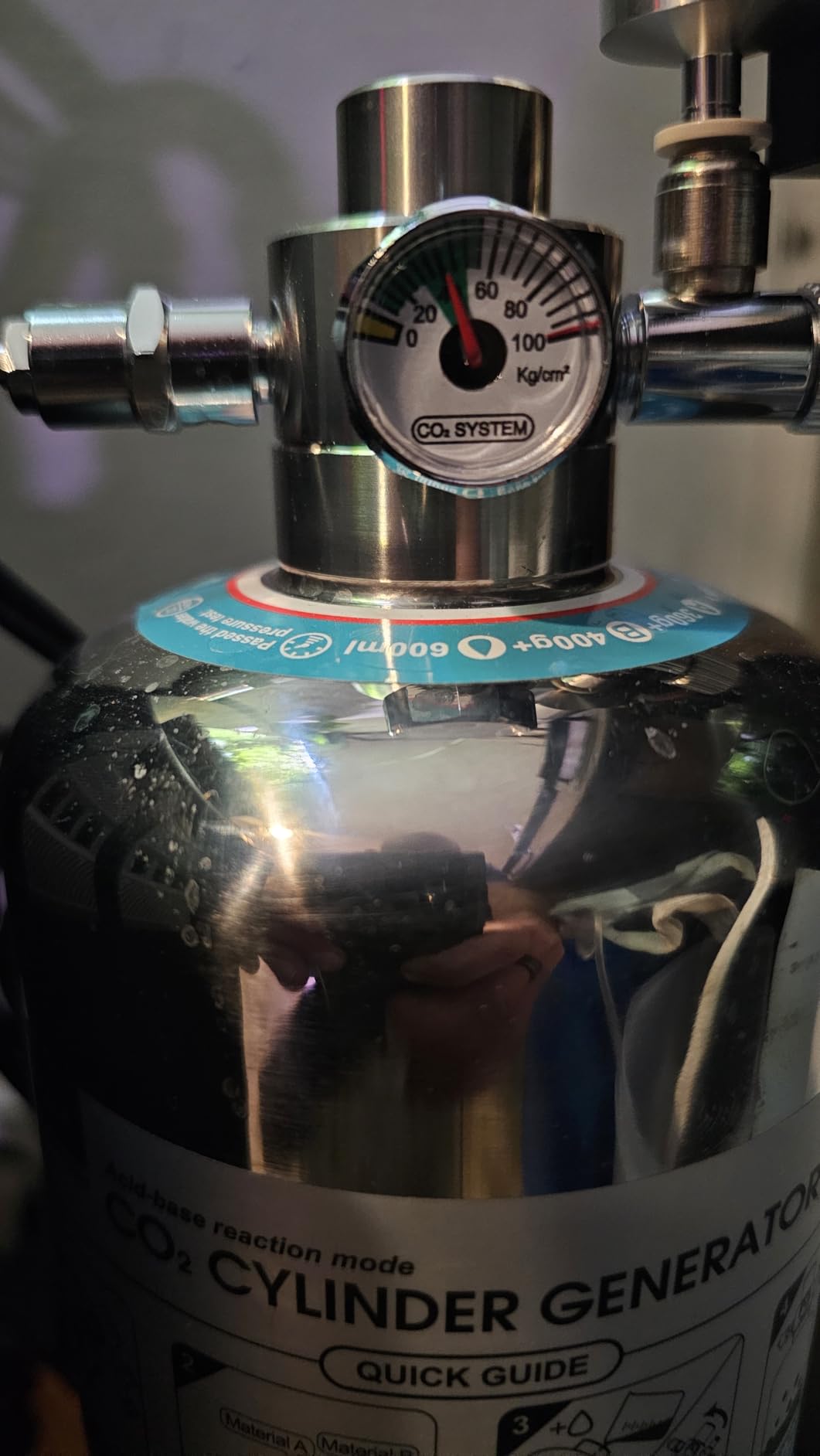 Aquarium CO2 Generator Double Runtime with Solenoid Valve 4L, G700S customer photo 1