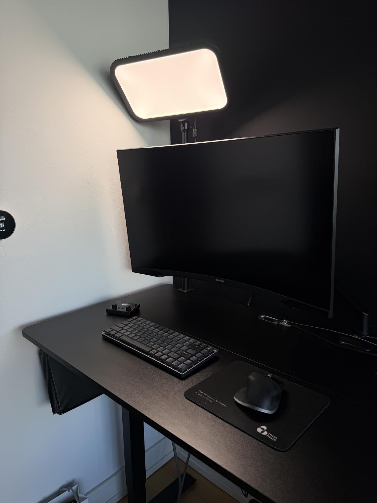 Godox ES45 Desktop LED Key Light for Streaming&Video Calls, Soft Dimmable 2800K-6500K, Magnetic Remote, App Control, Extendable Clamp Stand, Flicker-Free Light for YouTube, Twitch, Zoom&Home Office customer photo 1