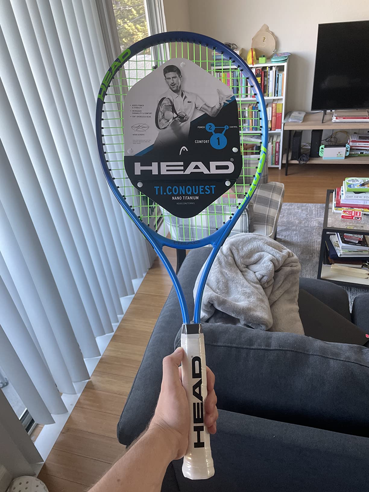 HEAD Ti. Conquest Tennis Racquet | Pre-Strung Beginner & Recreational Tennis Racquet customer photo 2