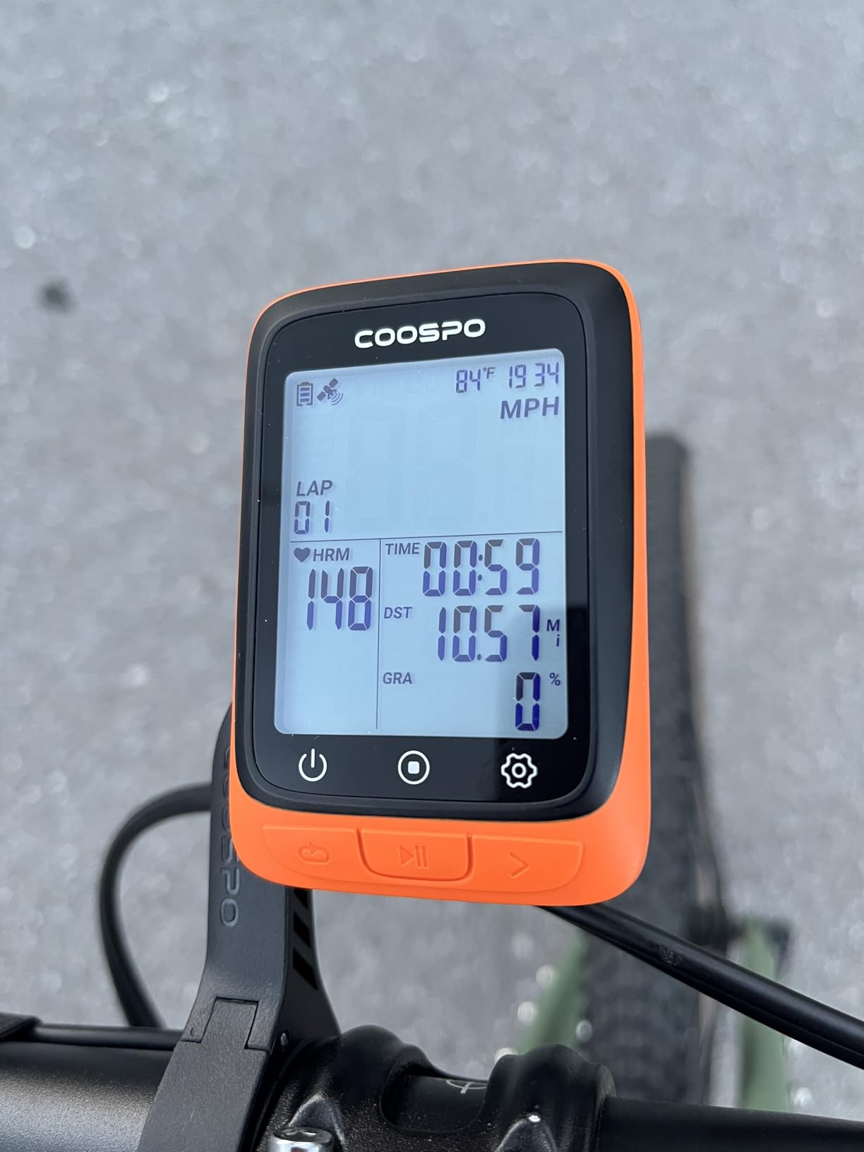 COOSPO Bike Computer Wireless GPS, Cycling Computer GPS Bike Tracker with Bluetooth/ANT+, Waterproof Bicycle Computer GPS Speedometer with Auto Backlight, 2.4 inch LCD Display customer photo 1