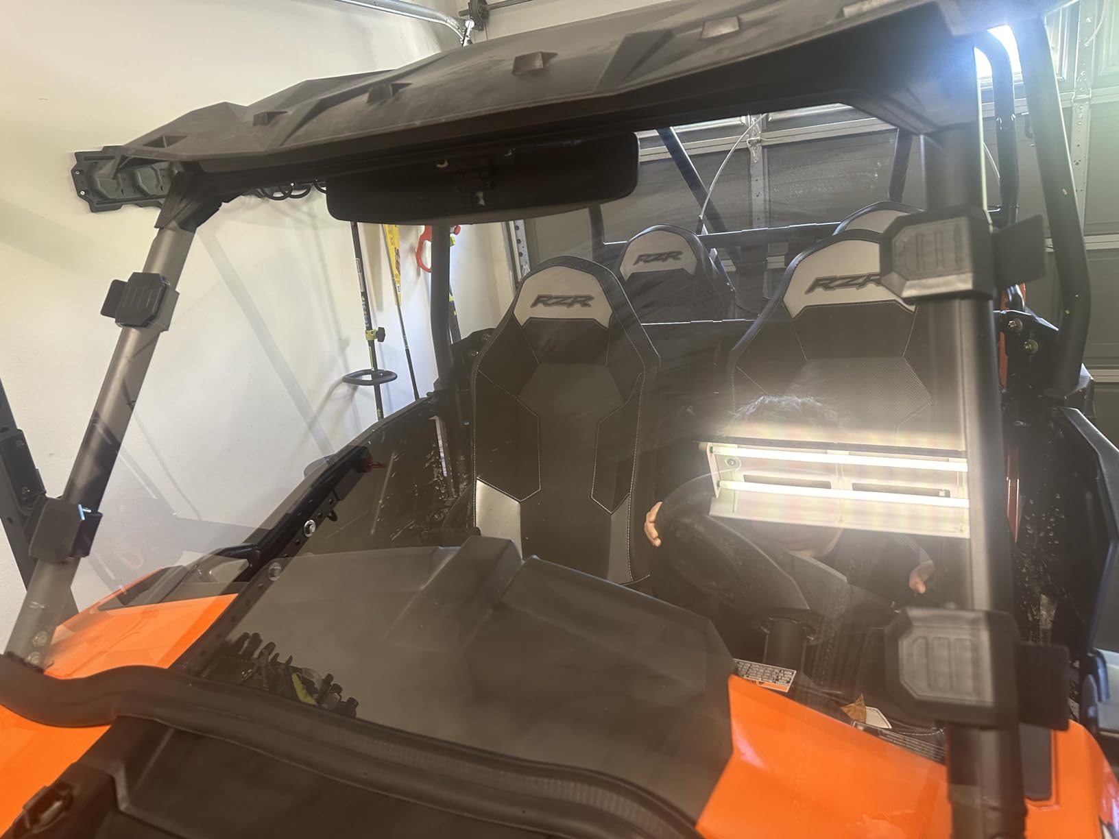 KEMIMOTO Front Windshield Compatible with 2014-2018 Polaris RZR XP 1000 / XP Turbo / 2015-2019 RZR 900 1000 Full Windshield Scratch Resistant Clear Transparent Hard-coated PC Window customer photo 1
