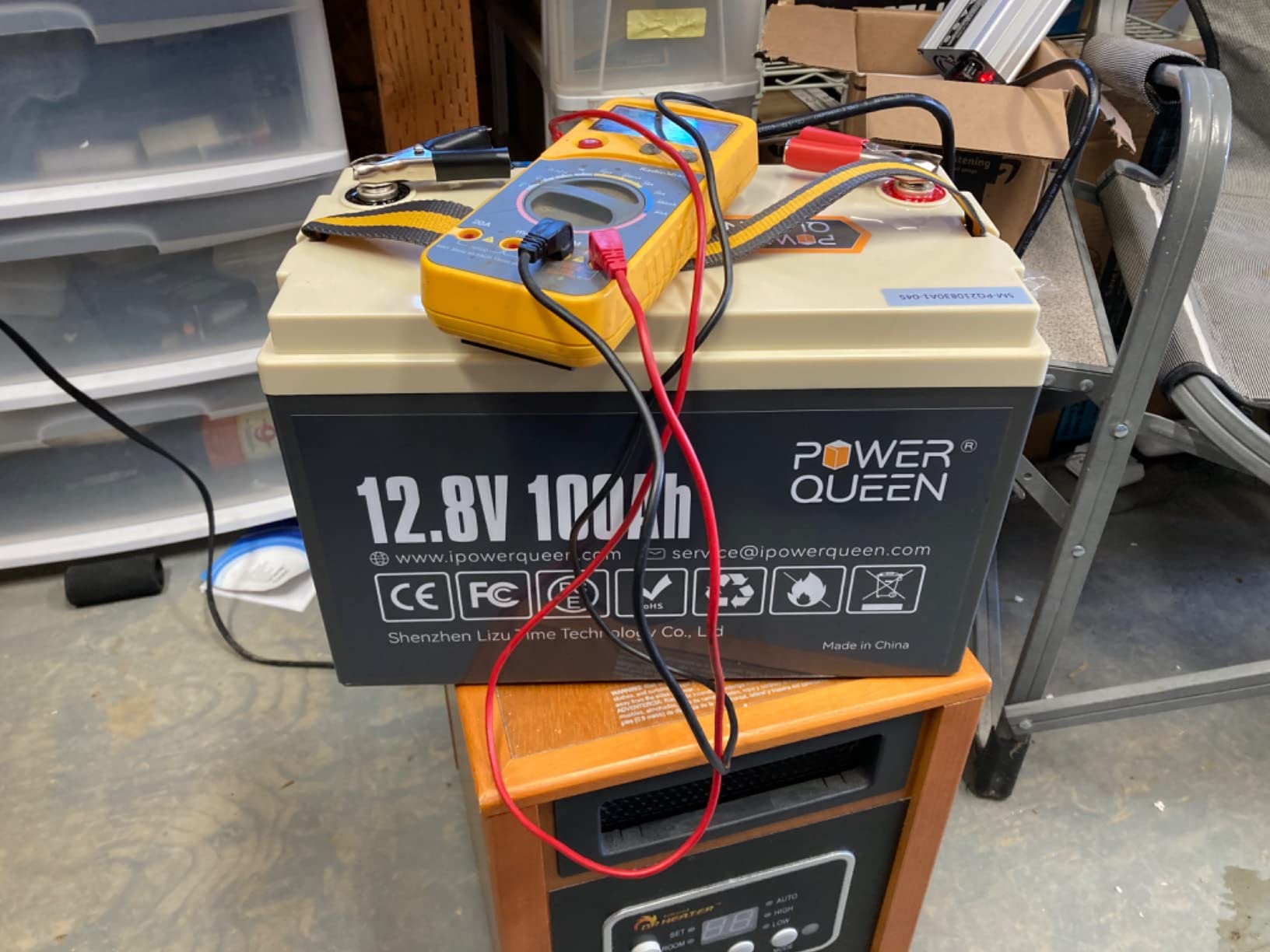 Power Queen 12V 100Ah LiFePO4 Battery, Group 31 Lithium Battery with 1280Wh Energy and BMS Protection, Up to 15000 Deep Cycles for RV Trailer, Solar Off-Grid, Marine customer photo 2