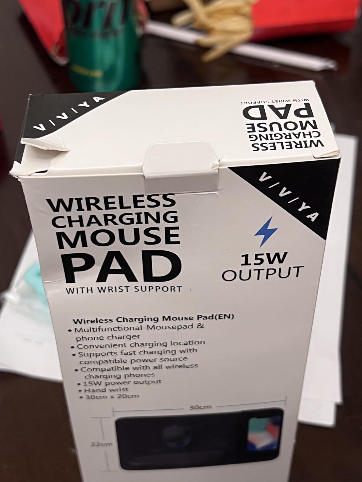 15W Wireless Charging Mouse Pad with Wrist Support, Fast Qi Wireless Charger Mouse Mat for iPhone 17/16/15/14/13/12/12 Pro/11/11Pro/XR/Xs/X, Samsung Galaxy S10/S9/S8 Plus Note 9/8 Multiple Devices customer photo 2
