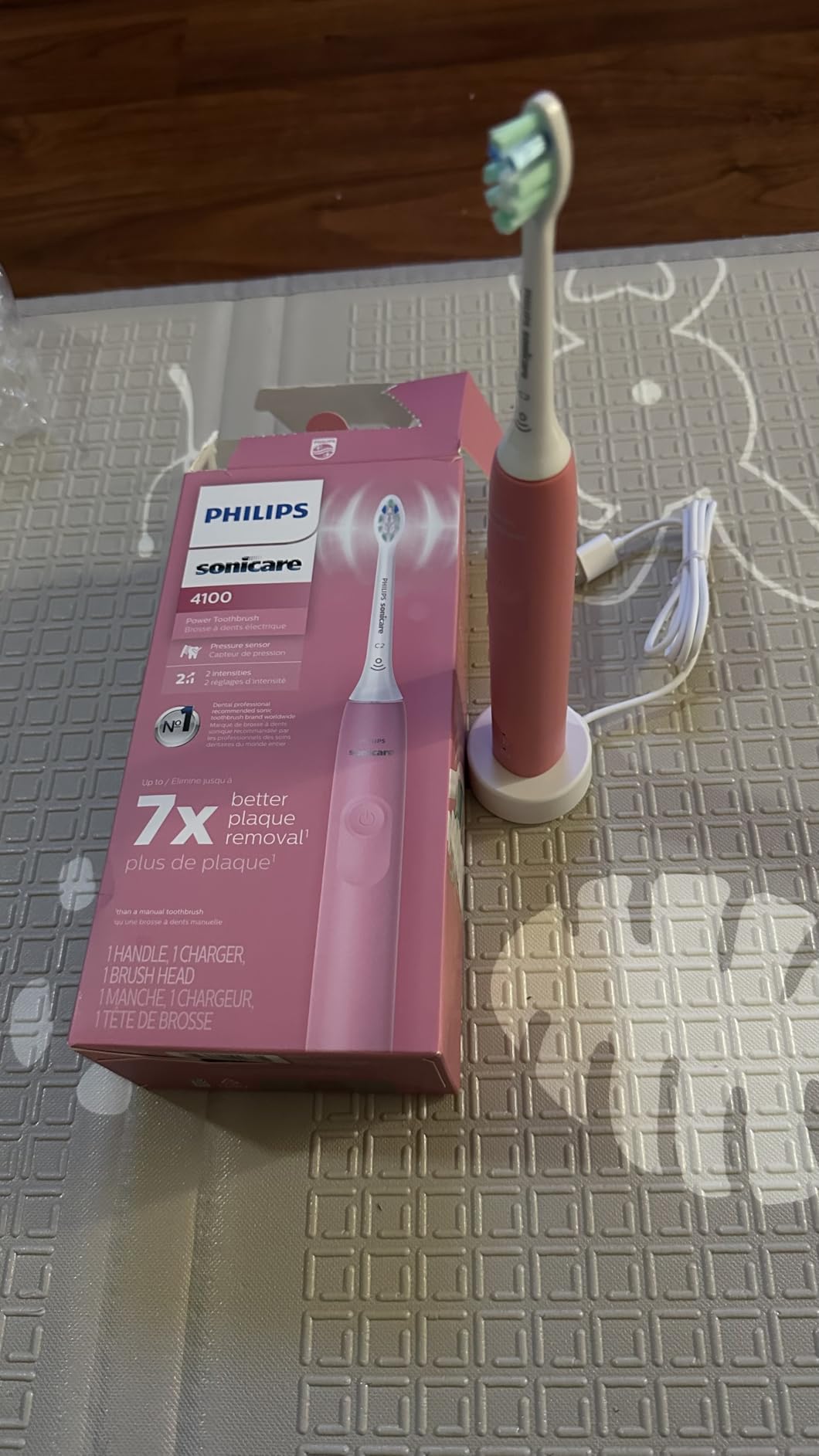 Philips Sonicare 4100 Rechargeable Electric Toothbrush, Deep Pink customer photo 1